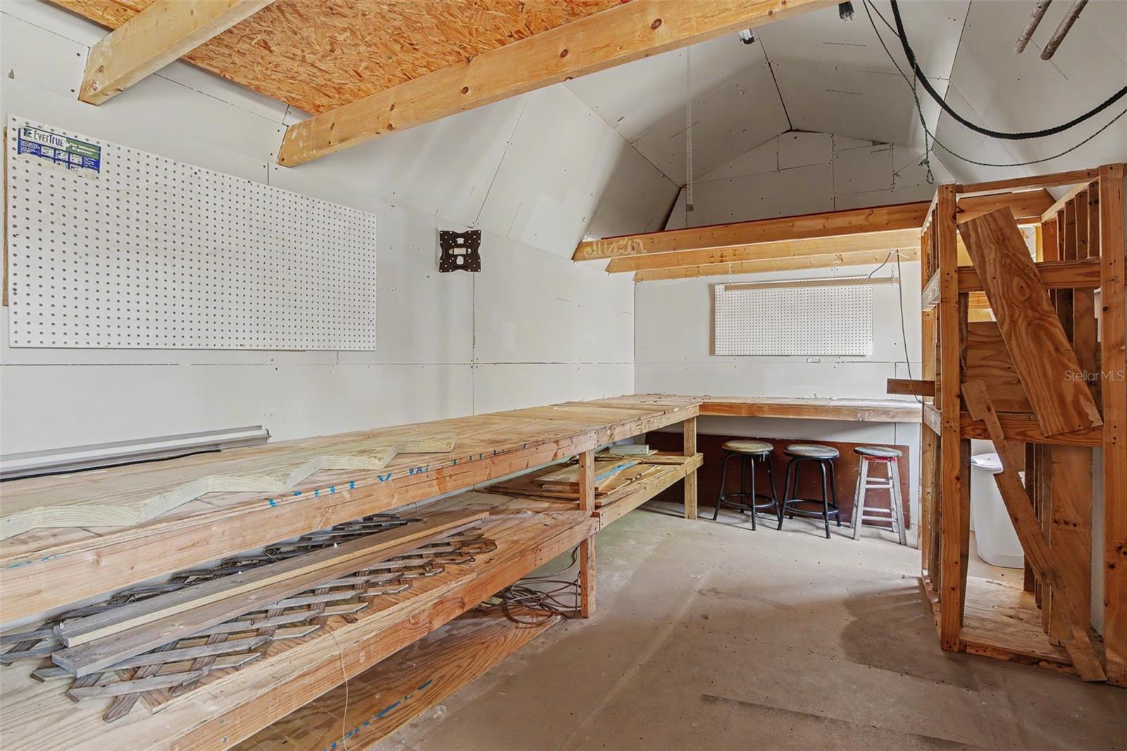 Inside Shed