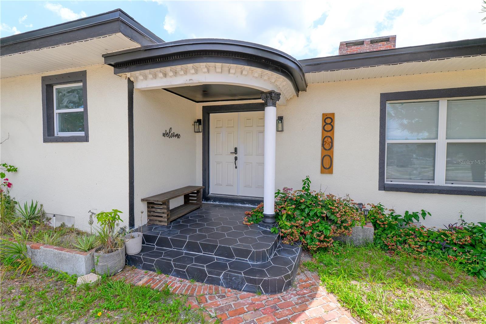 Double Door Front  Entrance & Porch