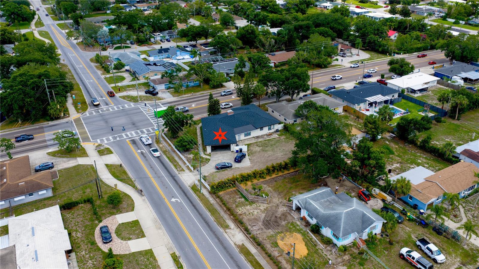 Backyard Aerial View of Lot