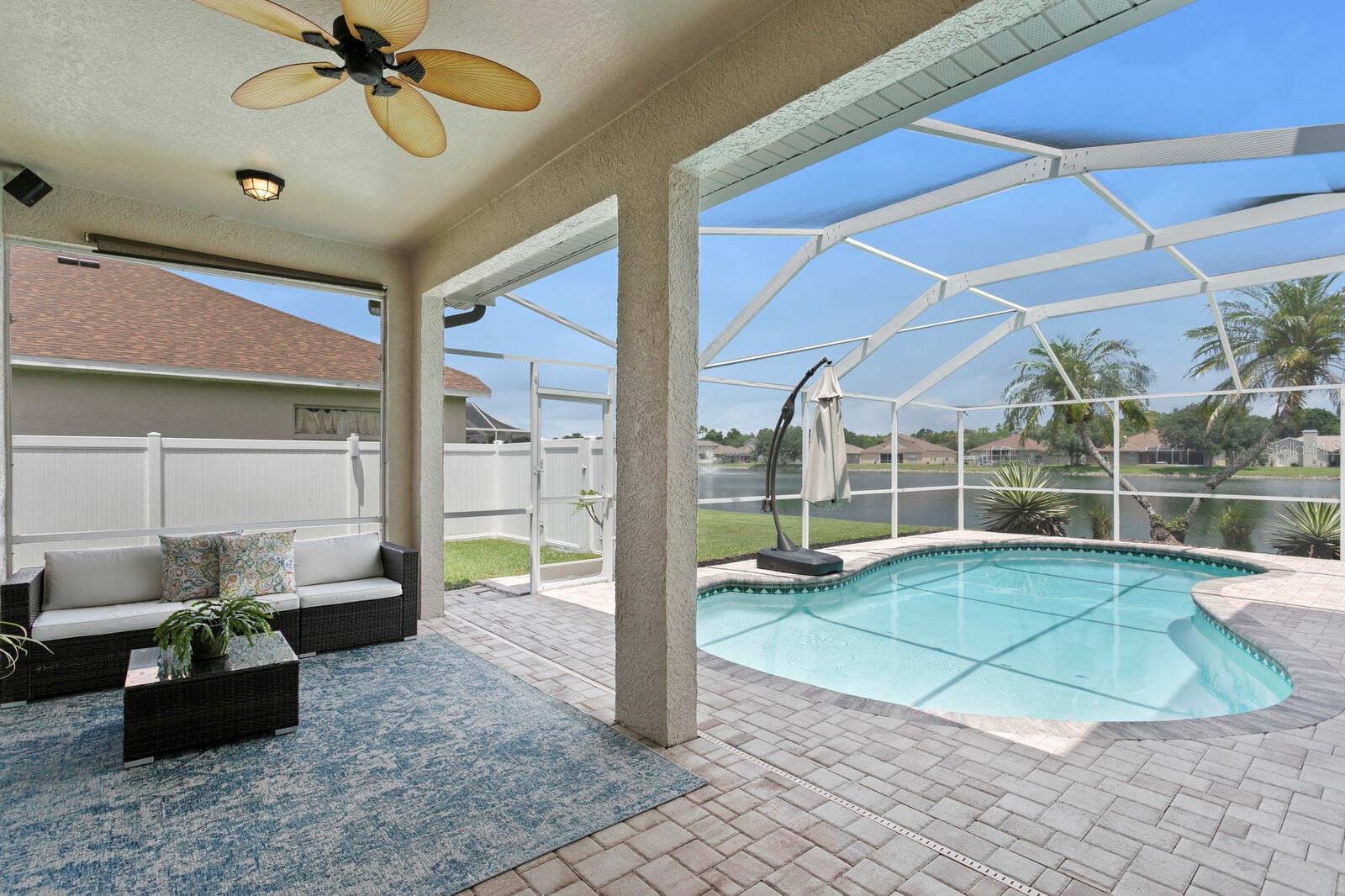 200+sqft covered lanai space