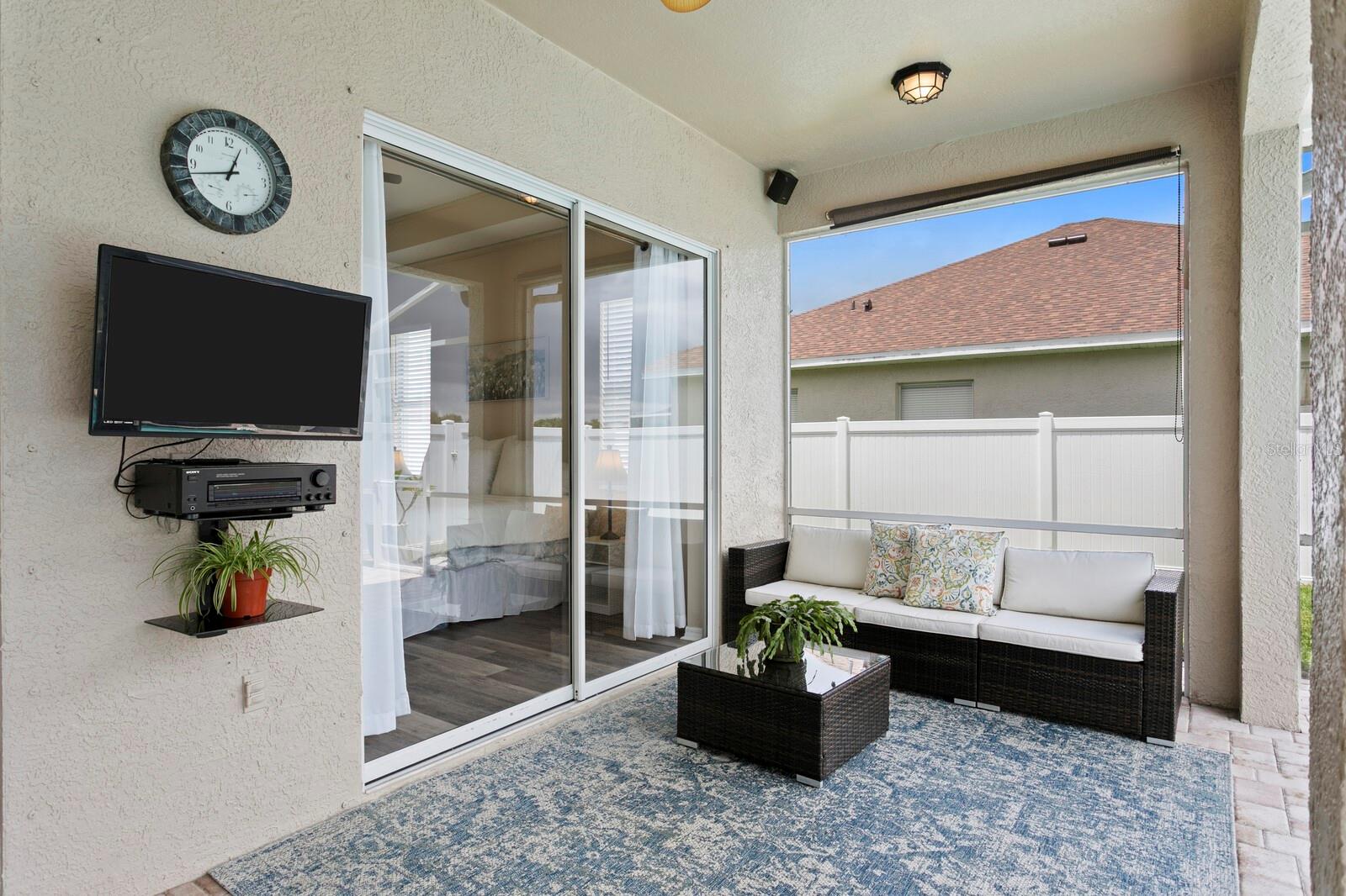Covered lanai with direct access from primary suite