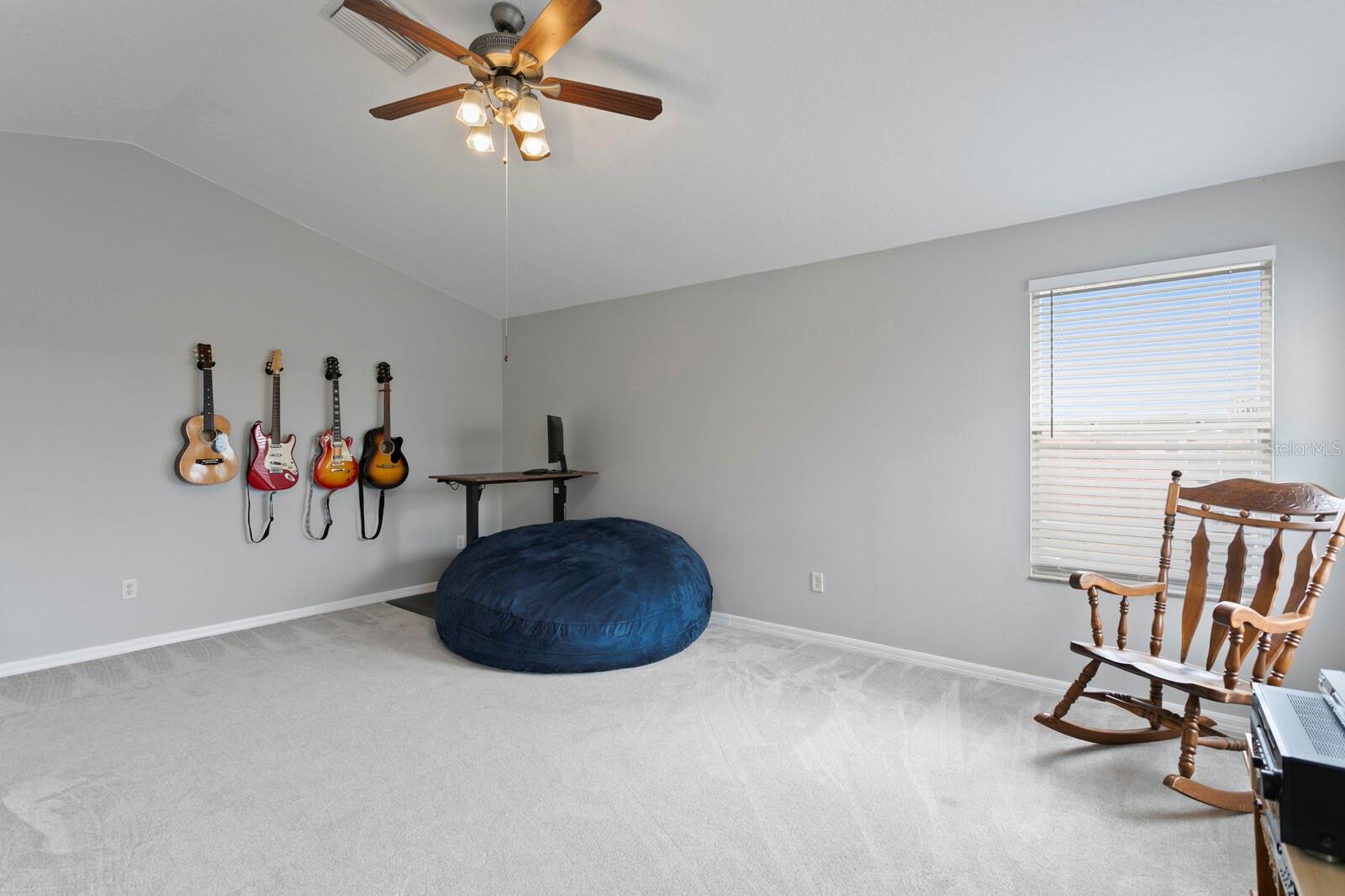 New carpet in the bonus room
