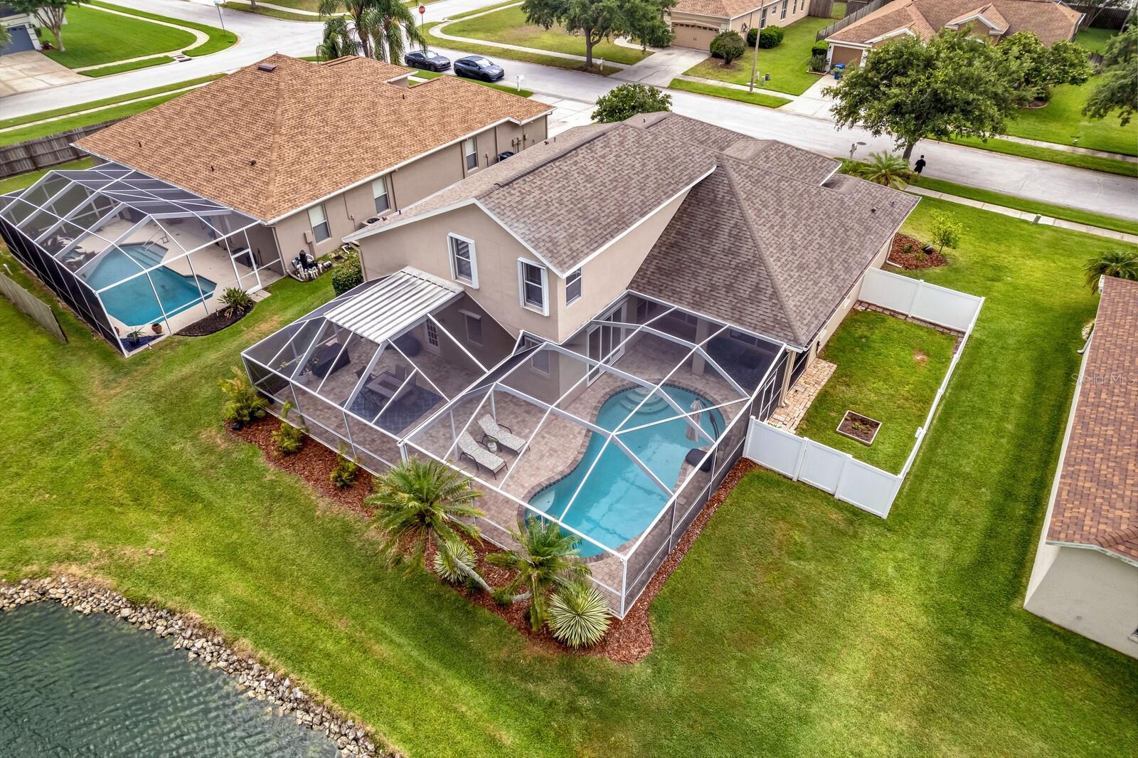 Aerial view of property