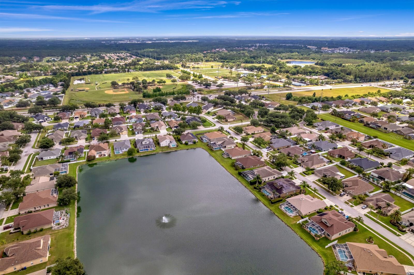 Views of the community lake