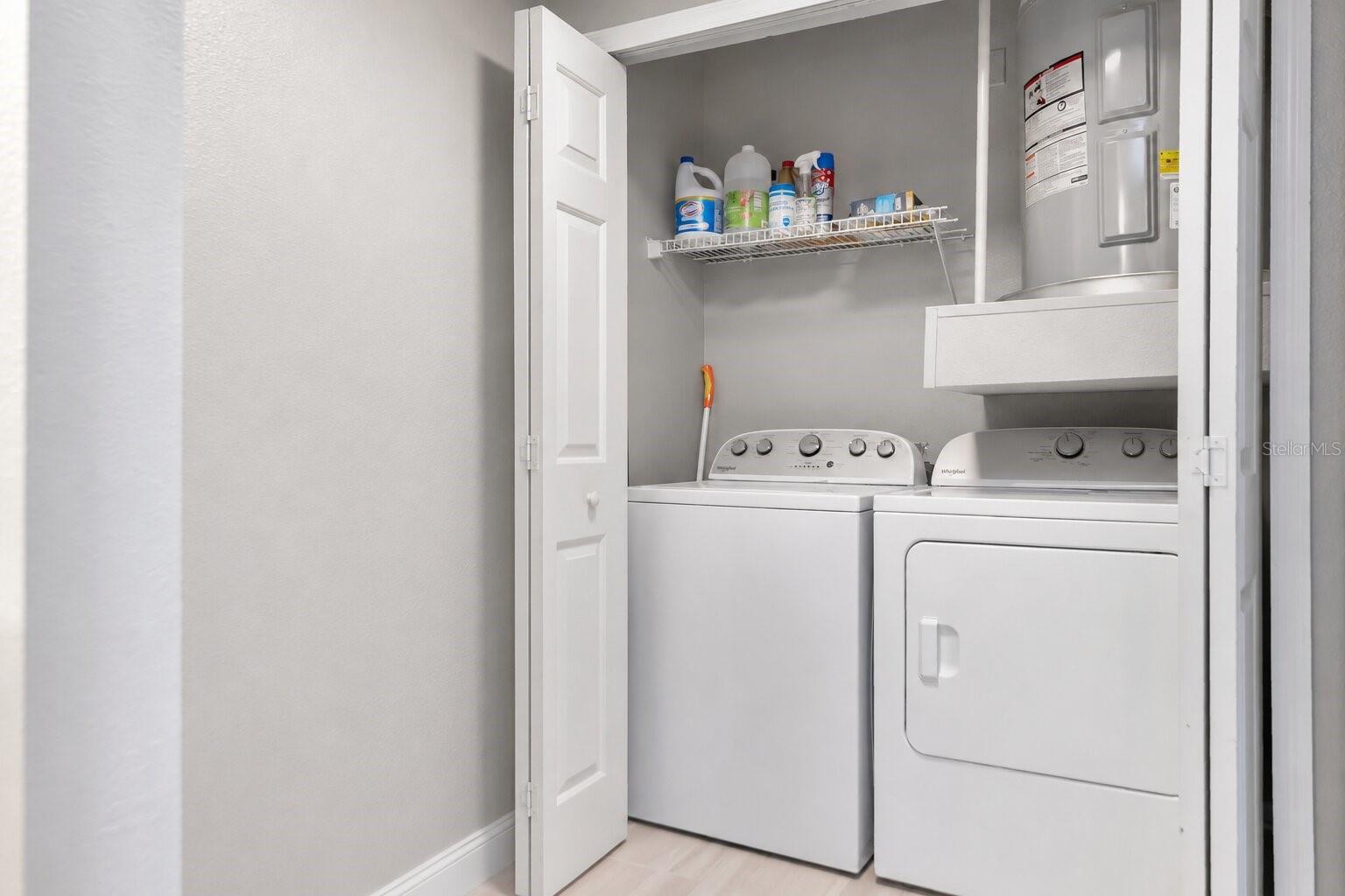 Laundry in large bathroom