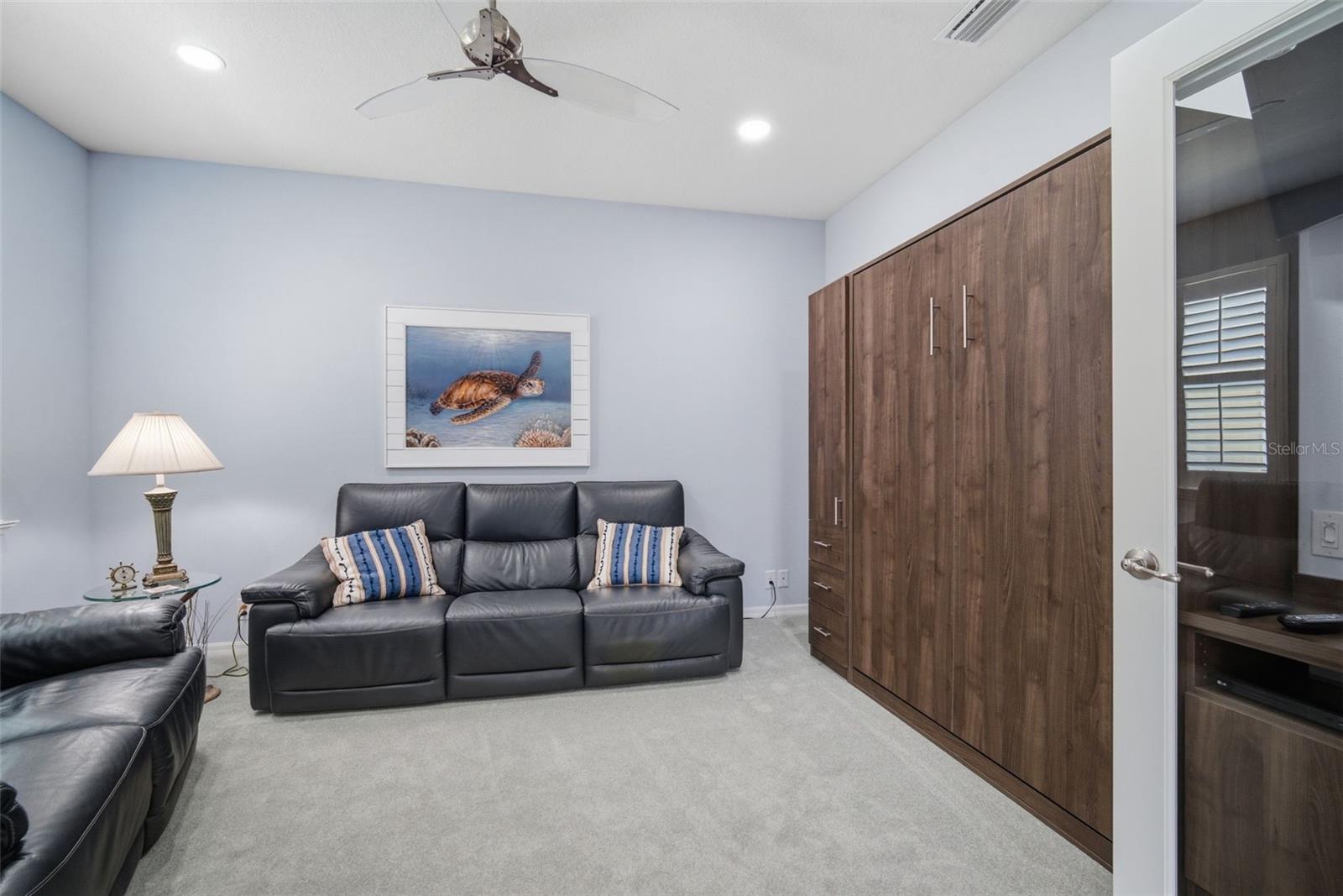THERE'S EVEN A MURPHY BED AND A CLOSET TO DOUBLE AS THIRD BEDROOM