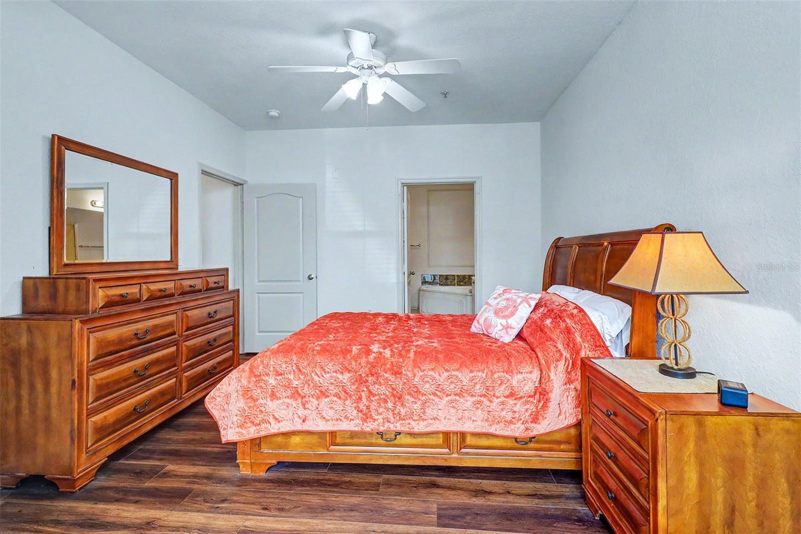 Primary bedroom from sitting area