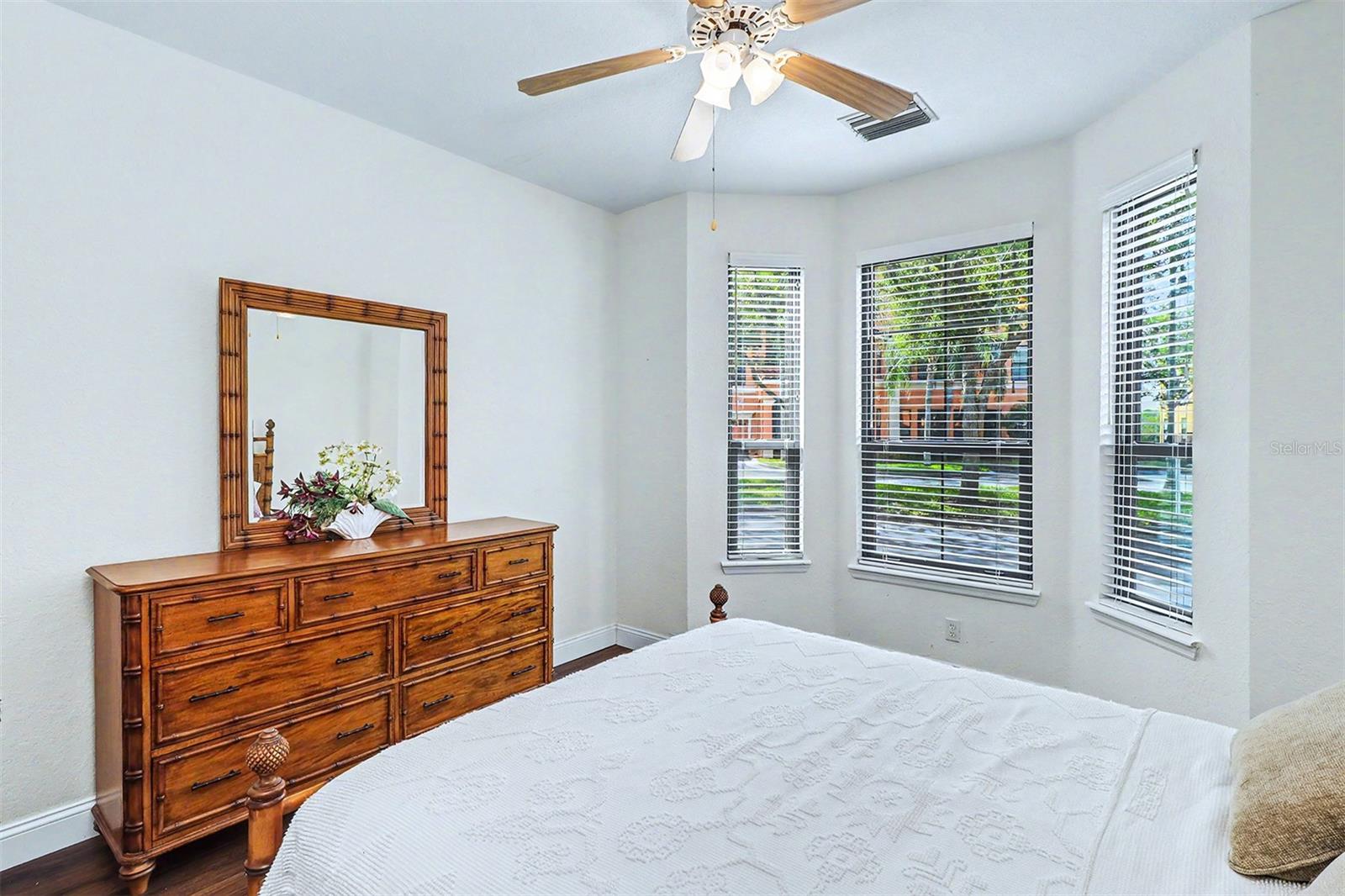 Second bedroom with bay window