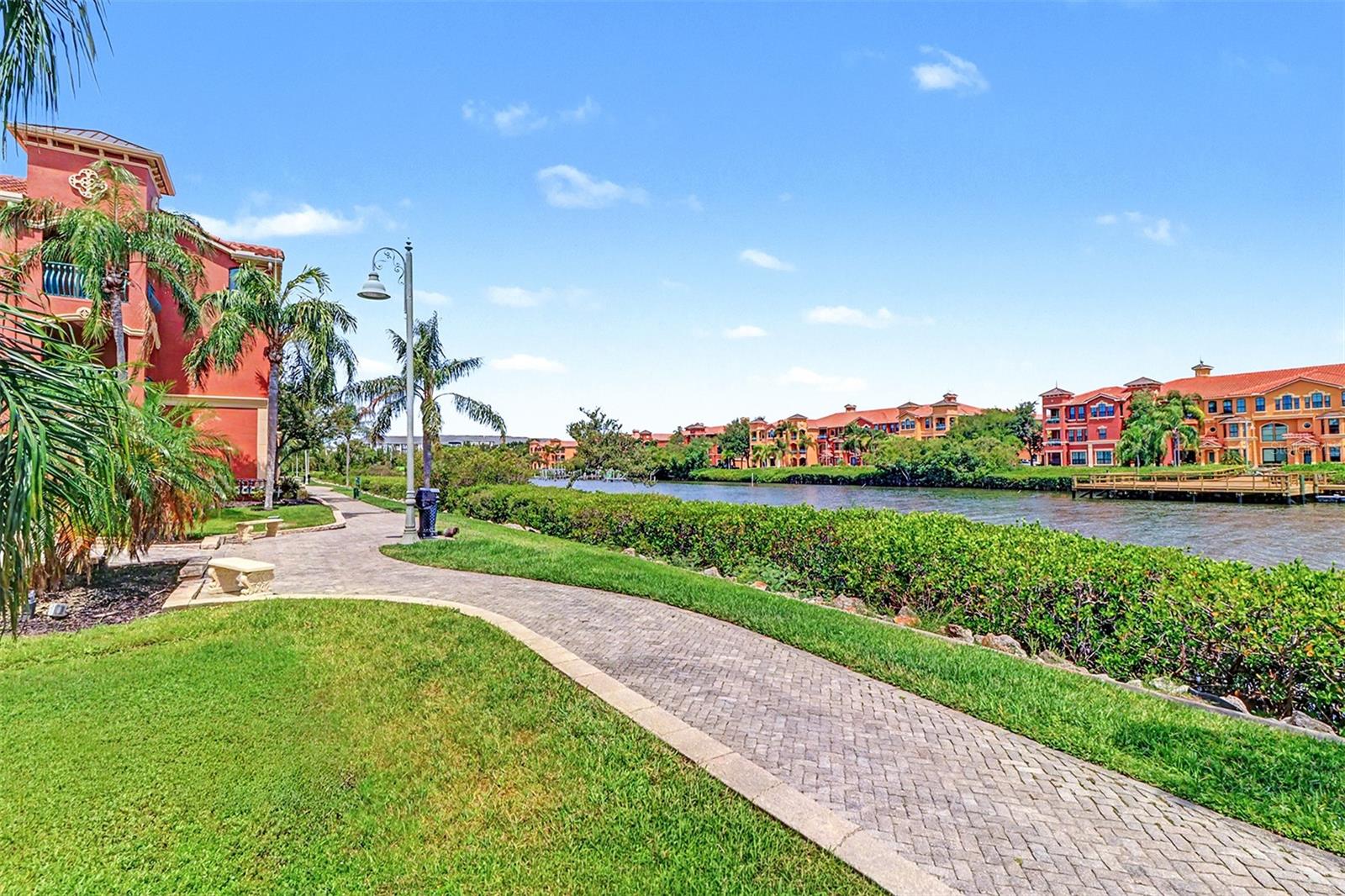 Waterfront walking path that is 1 1/2 miles long