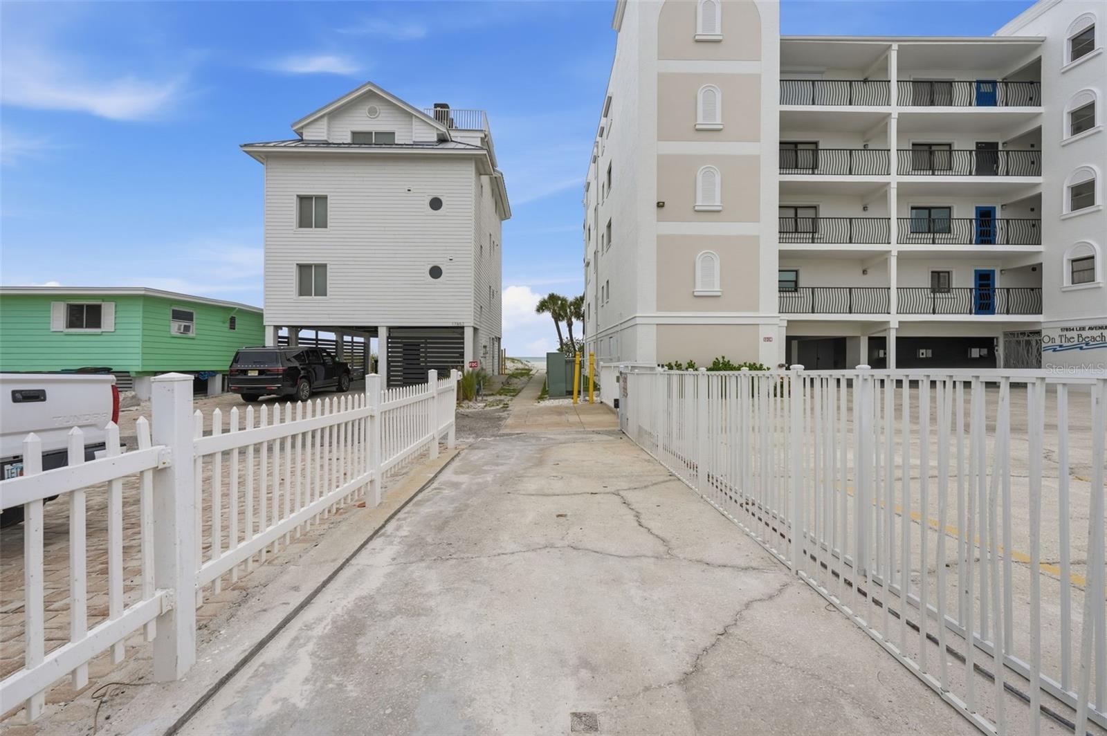 Walking path to beach