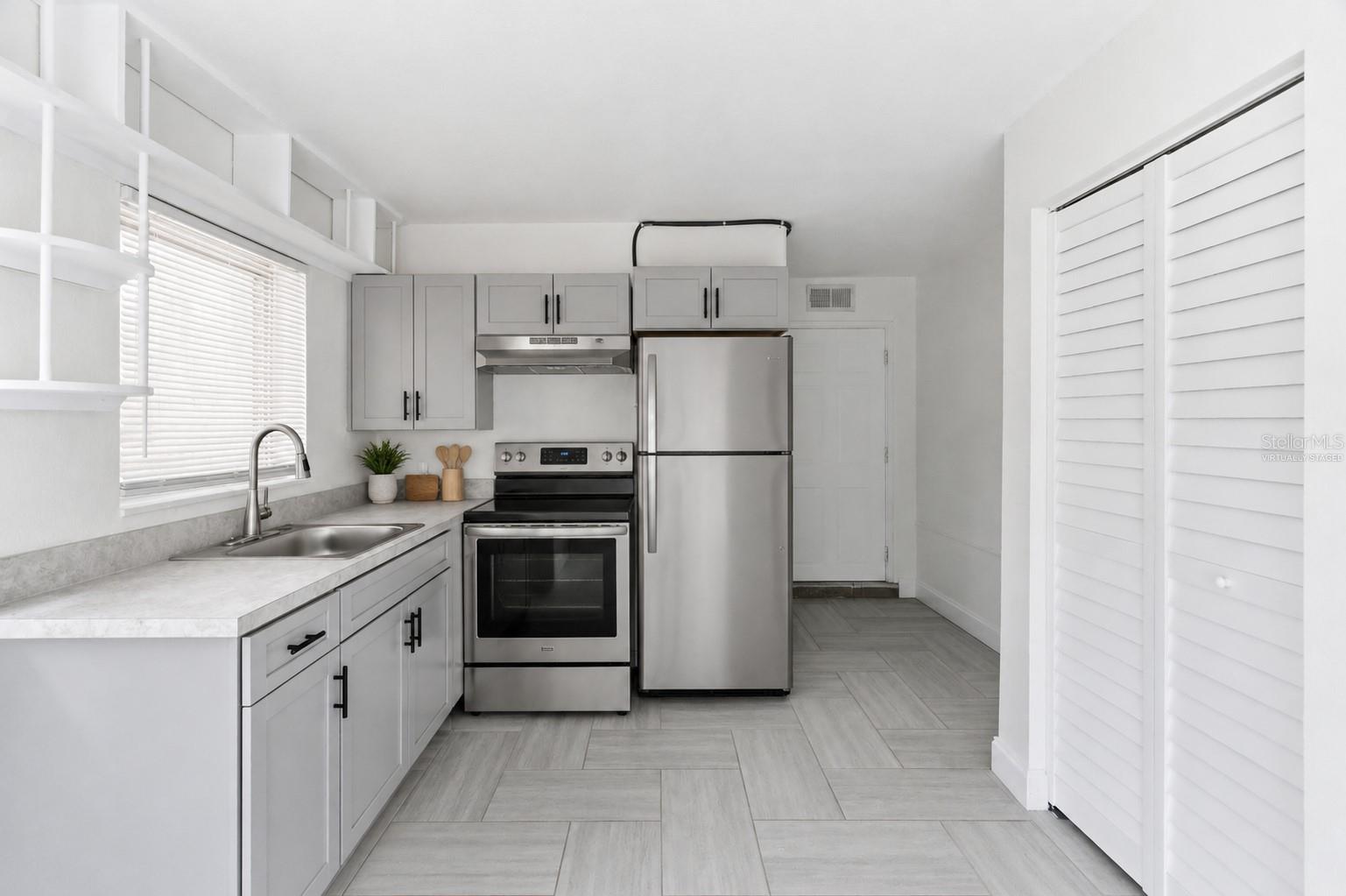 Virtually staged in-law suite kitchen