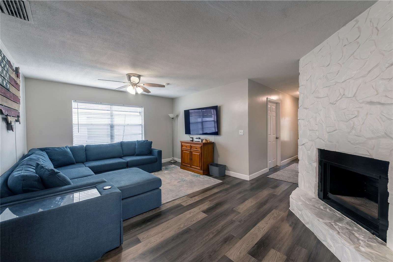 Living Room with Fireplace