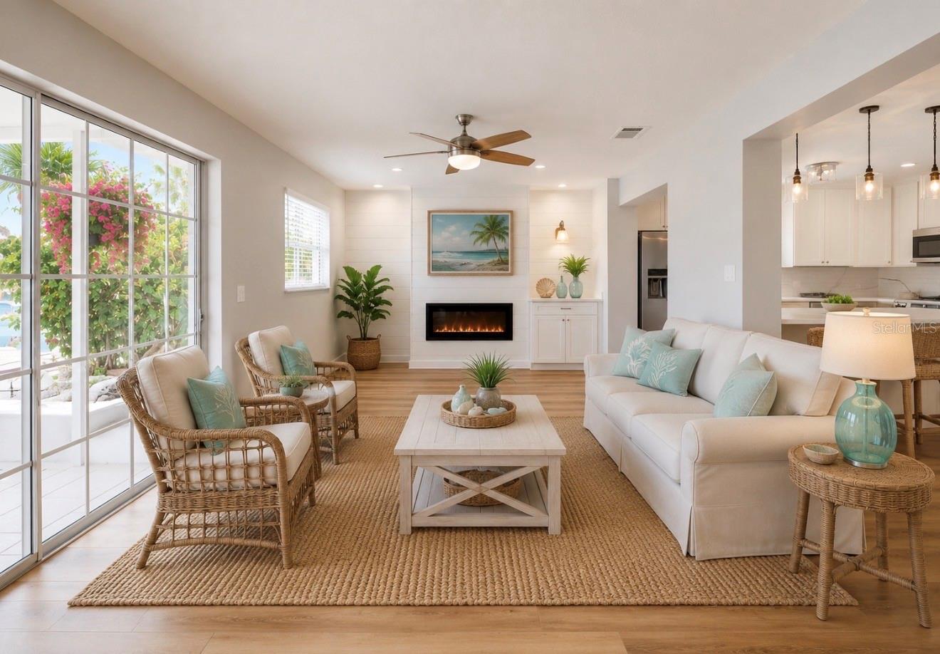 Family Room with water views