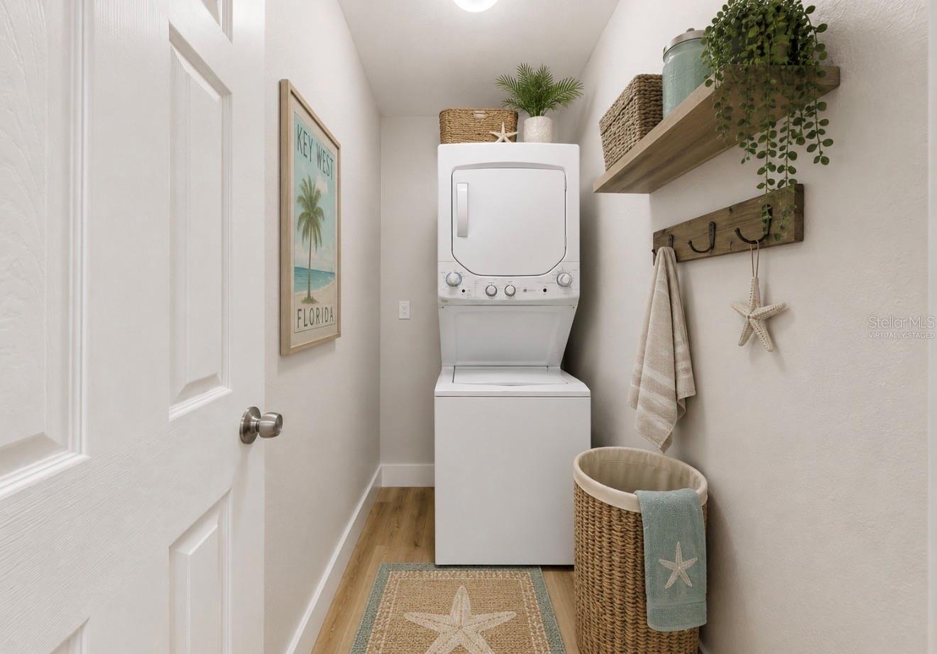 Virtually Staged Laundry Room