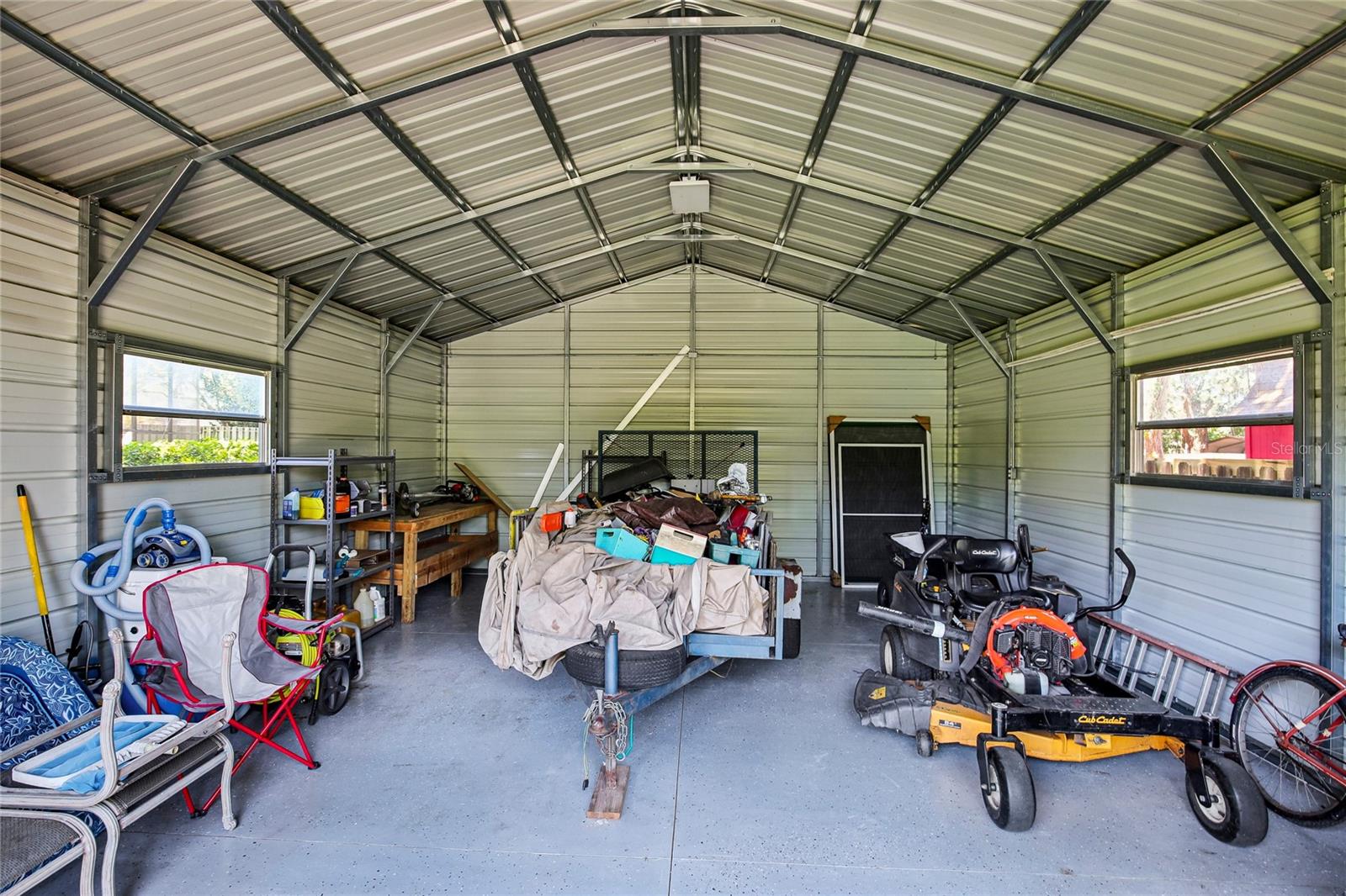 Inside of shed
