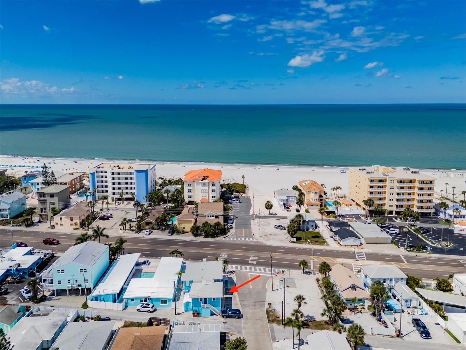 Gulf beaches to the west