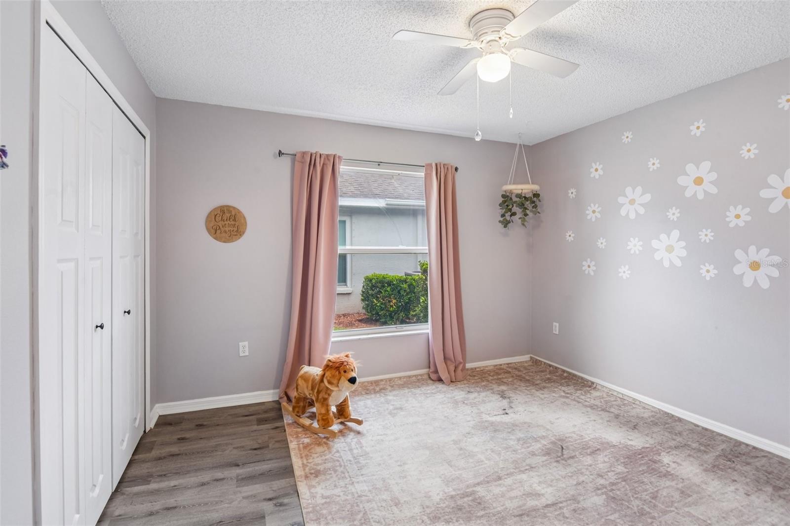 Large bedroom with closet