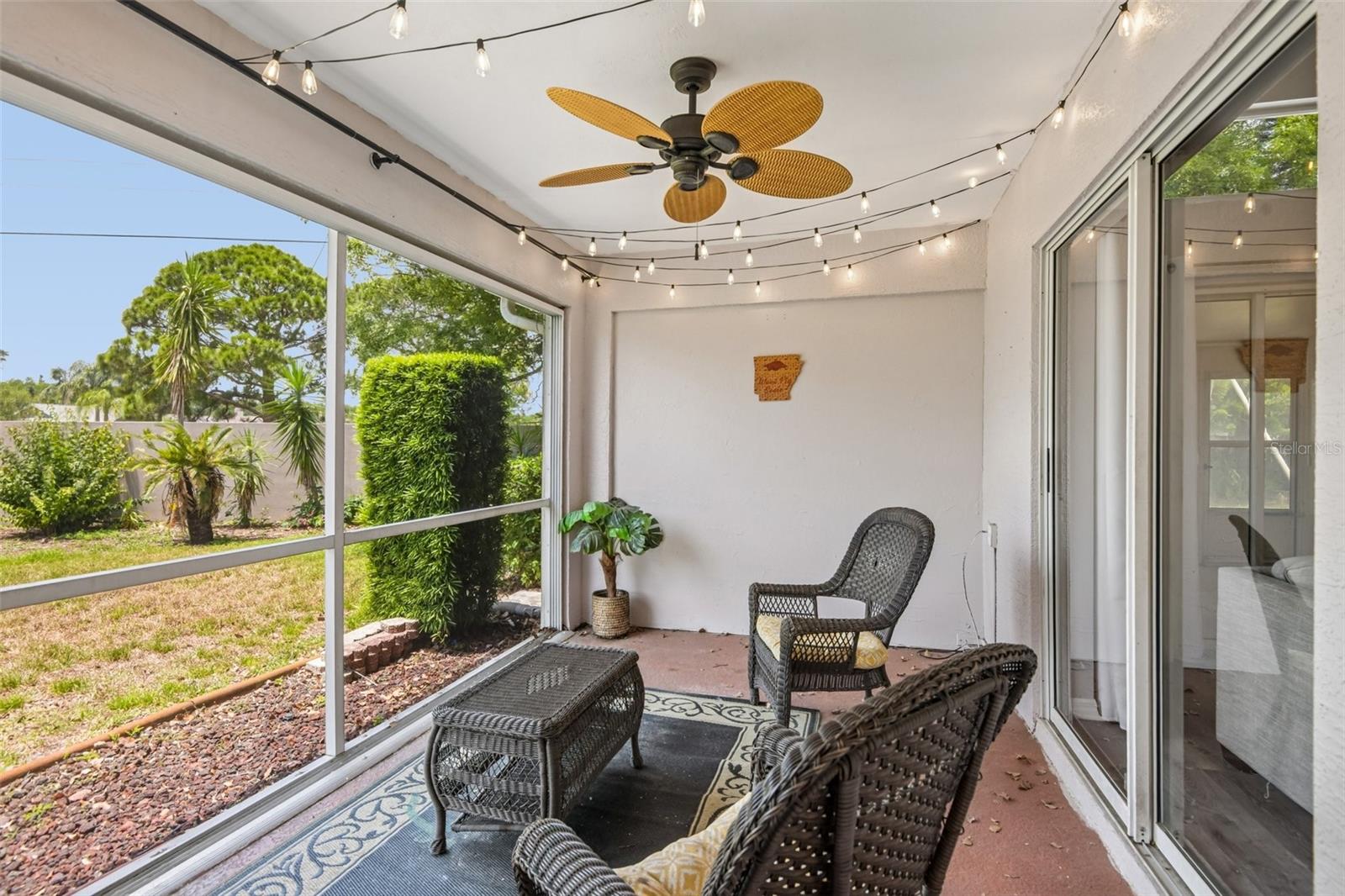 Screened in porch for starting or ending your day