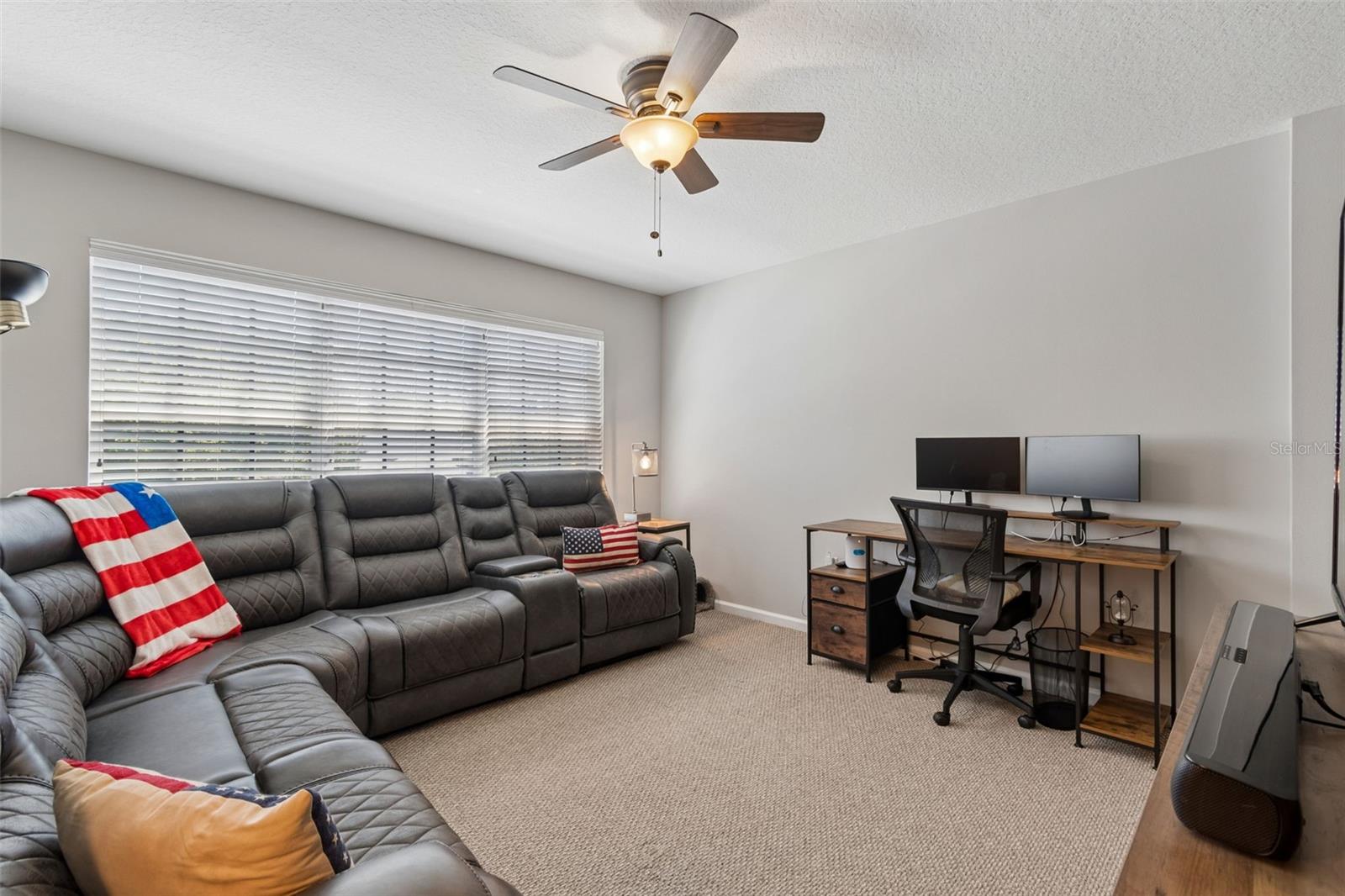 3rd bedroom being used as a bonus/tv room