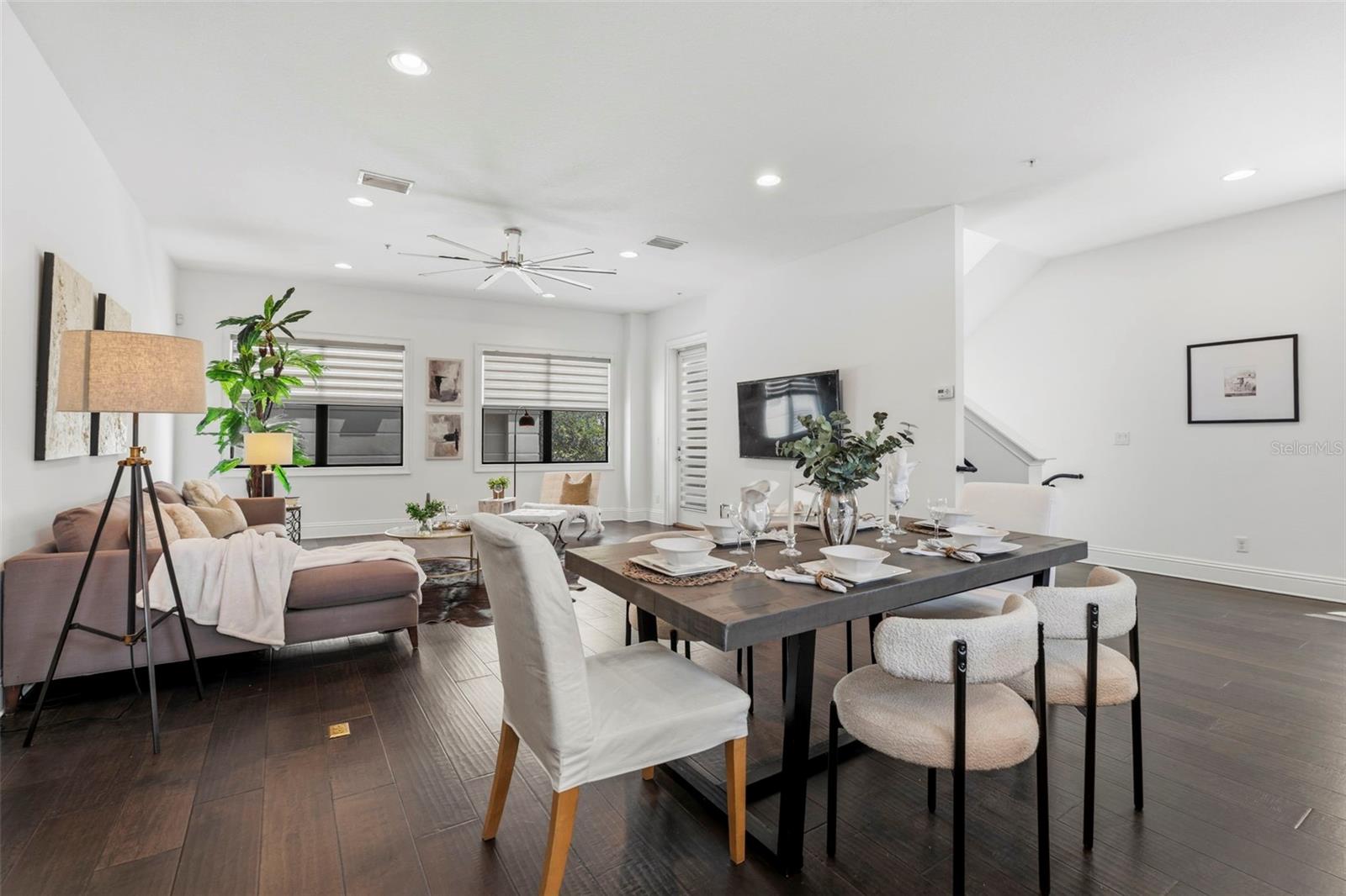 Open Concept Living Room and Dining Room