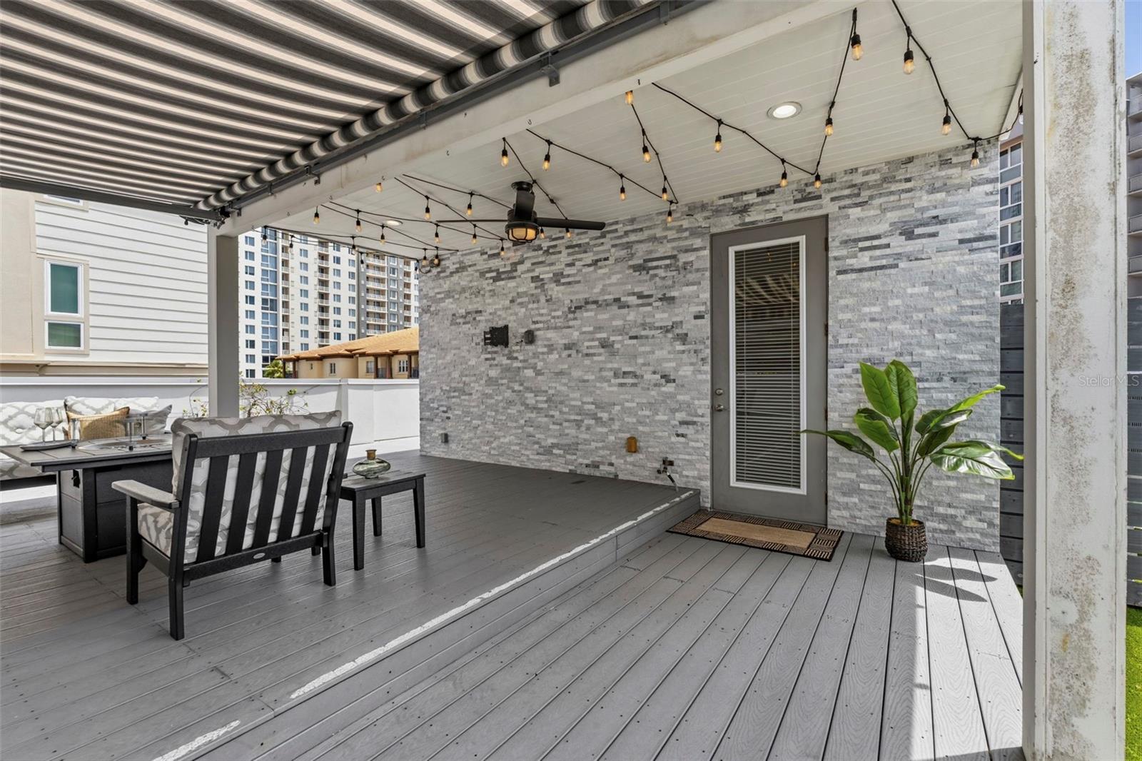 Area for Outdoor Kitchen and Television
