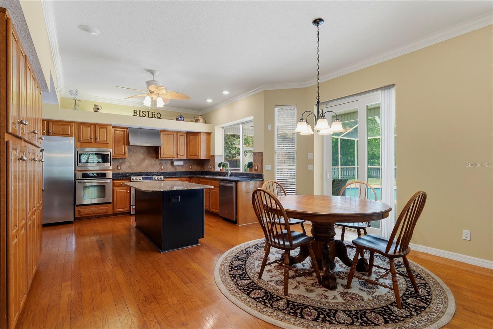 breakfast nook and kitchen