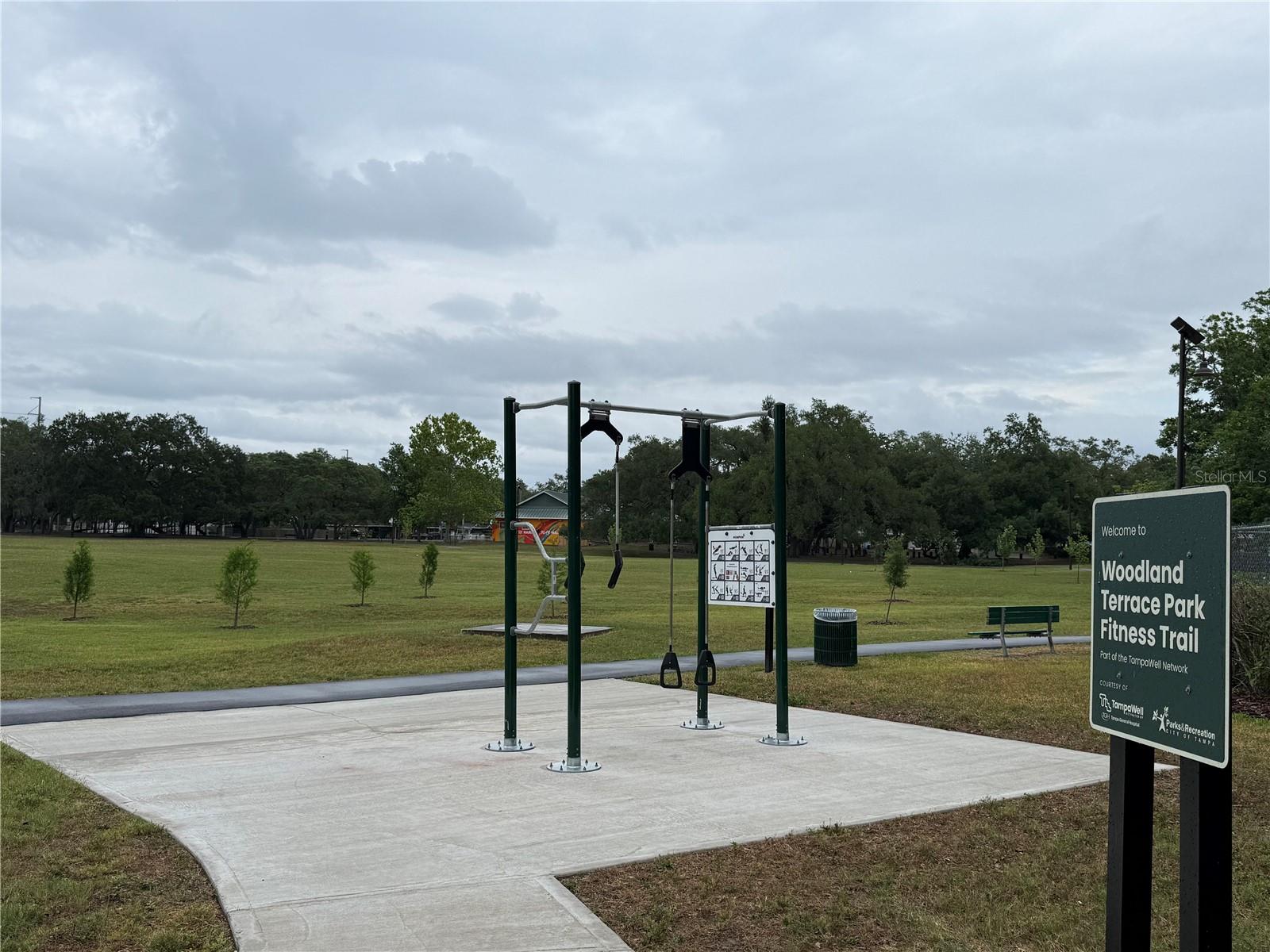 Nearby Park fitness trail