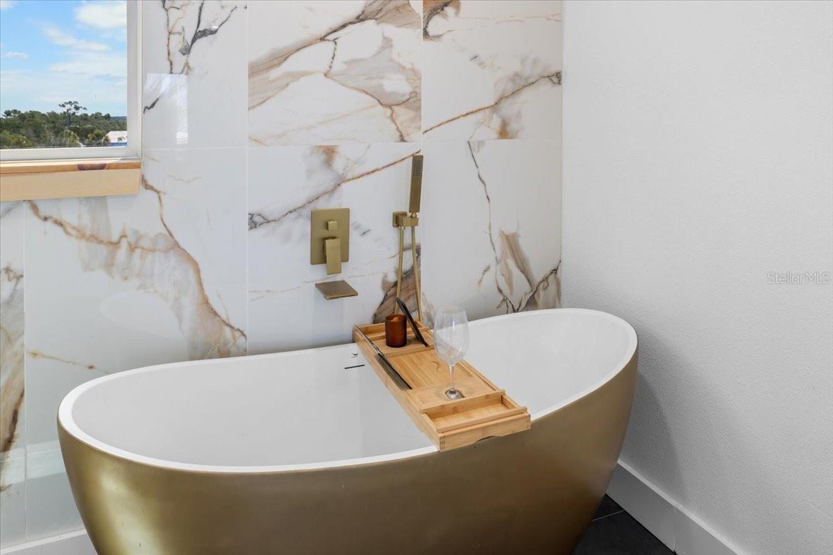Soaking free standing Tub in Primary Bathroom