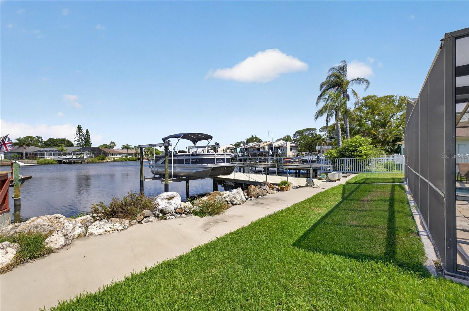 Backyard, Boat lift & Dock