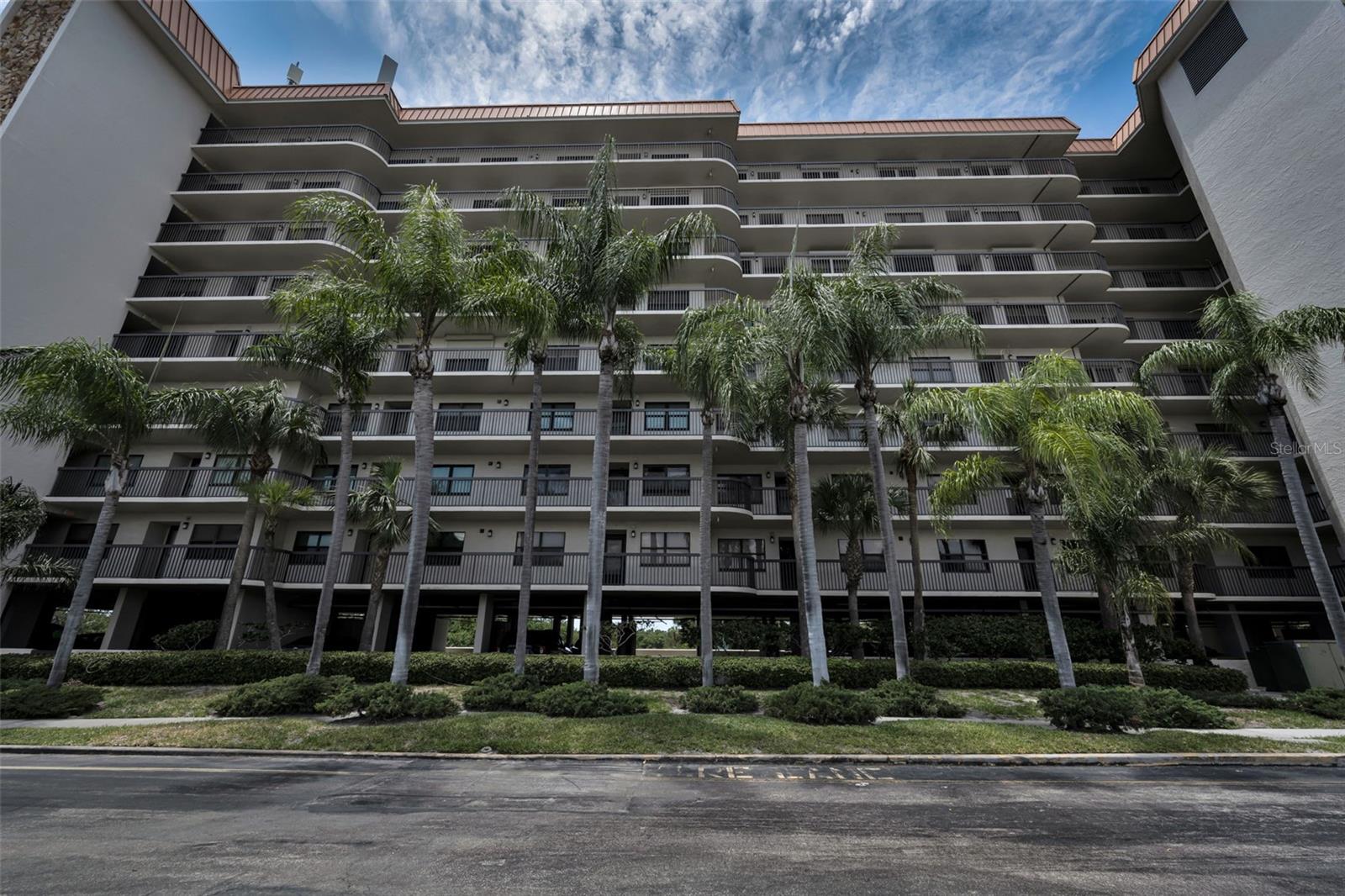 Front View of Otter Key with view of under building parking.