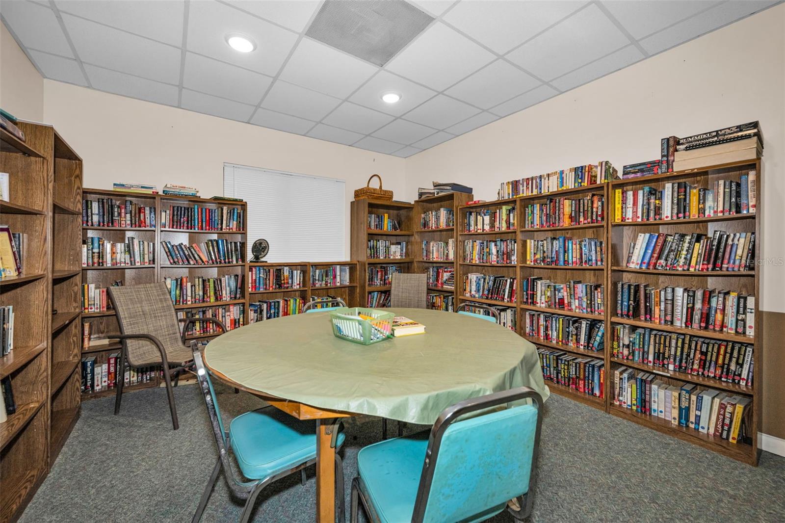 Plenty of books to read at the library in the Association Clubhouse.