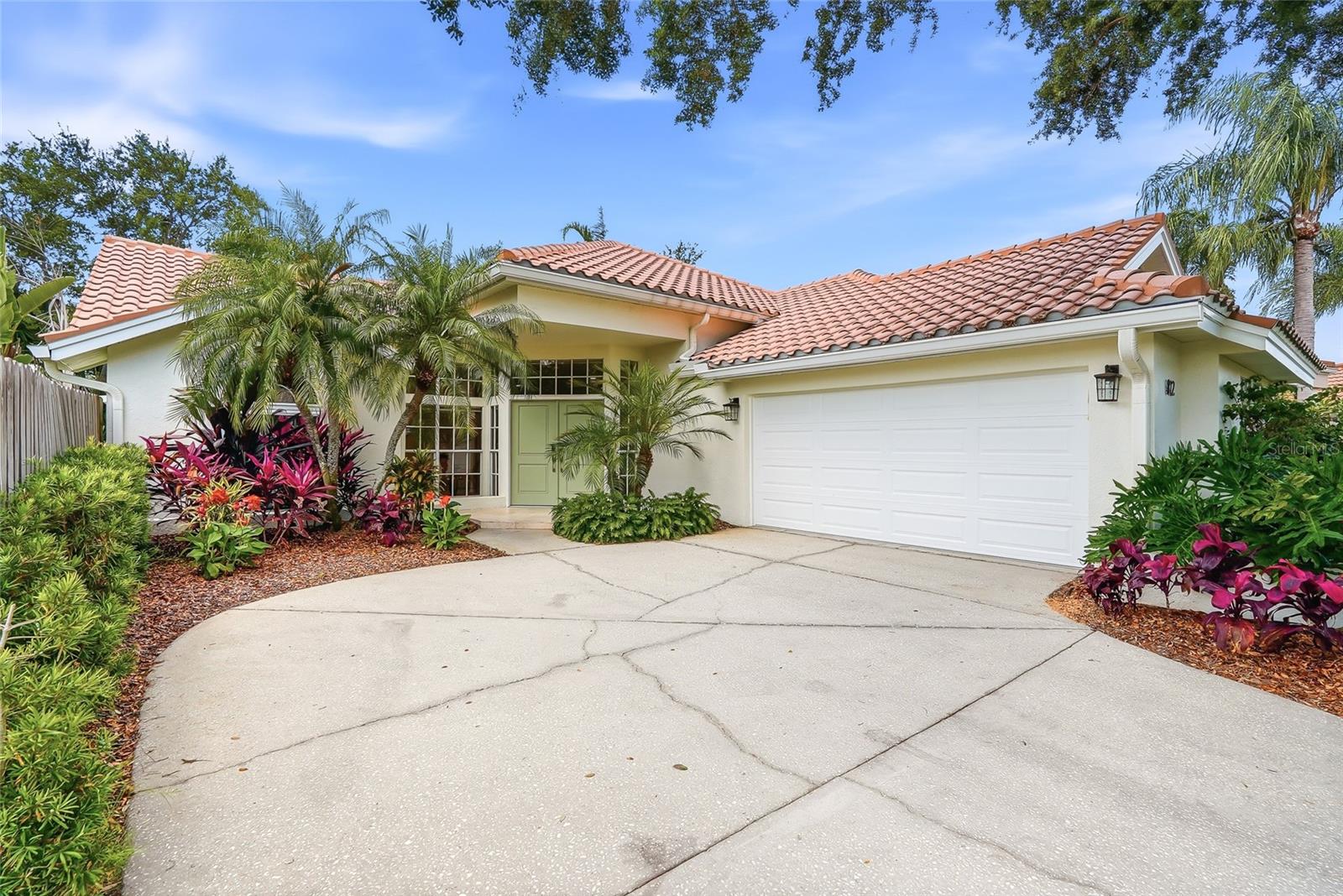 Completing the home is an oversized driveway.