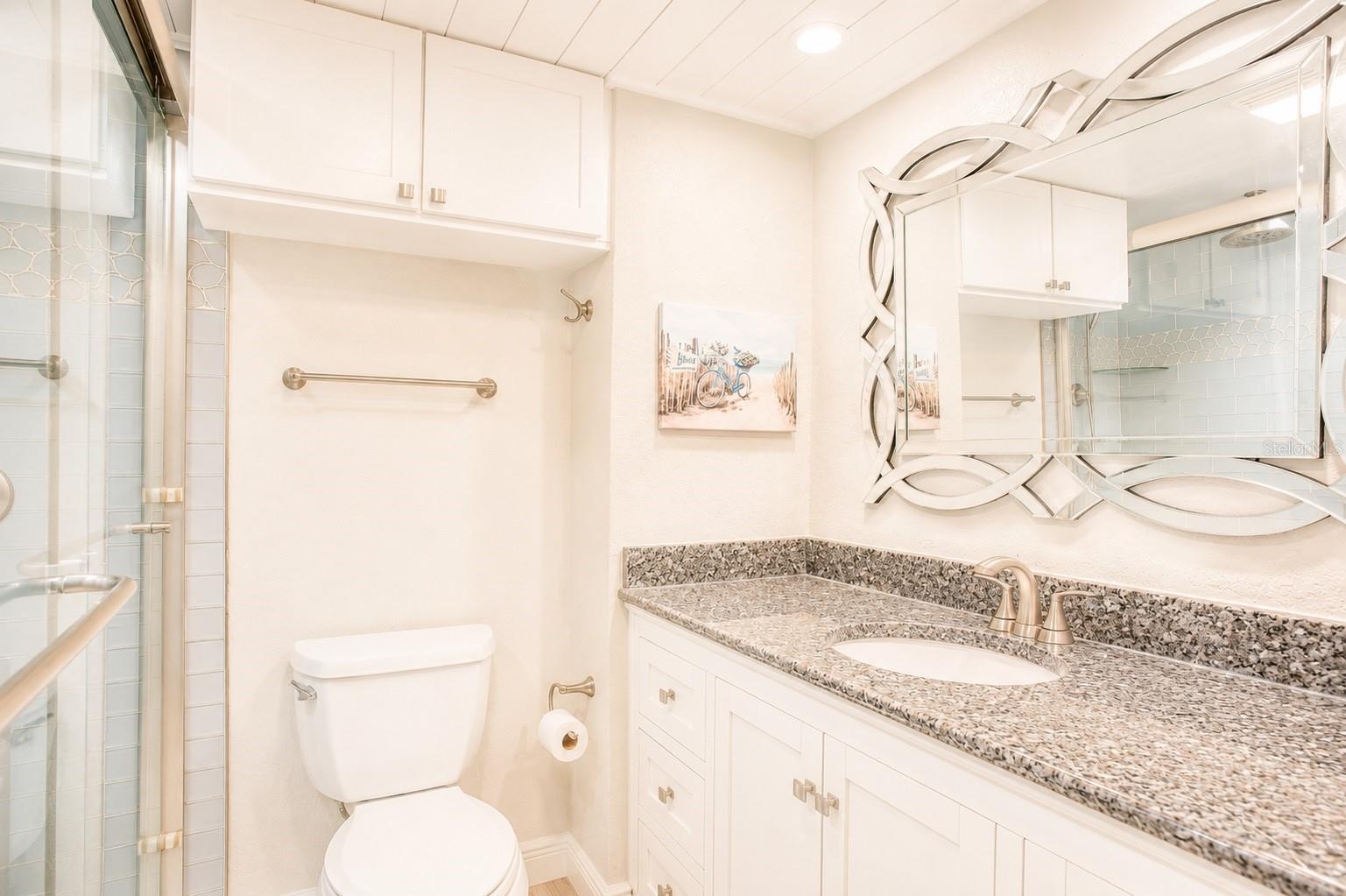 Updated bathroom with walk-in shower.