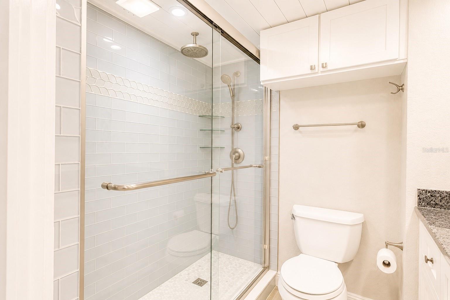 Updated bathroom with walk-in shower.