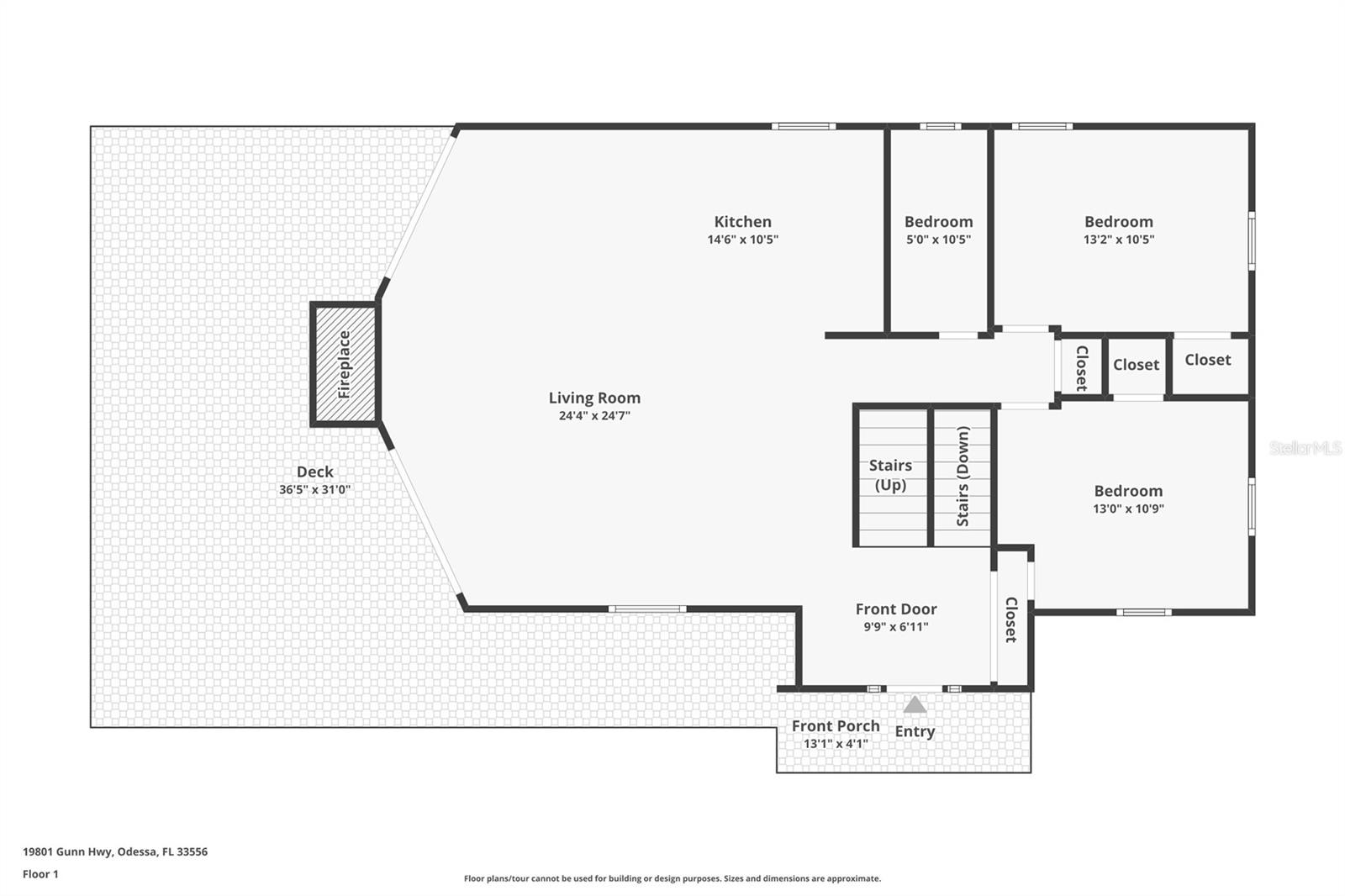 Second Floor. Dimensions are approximate