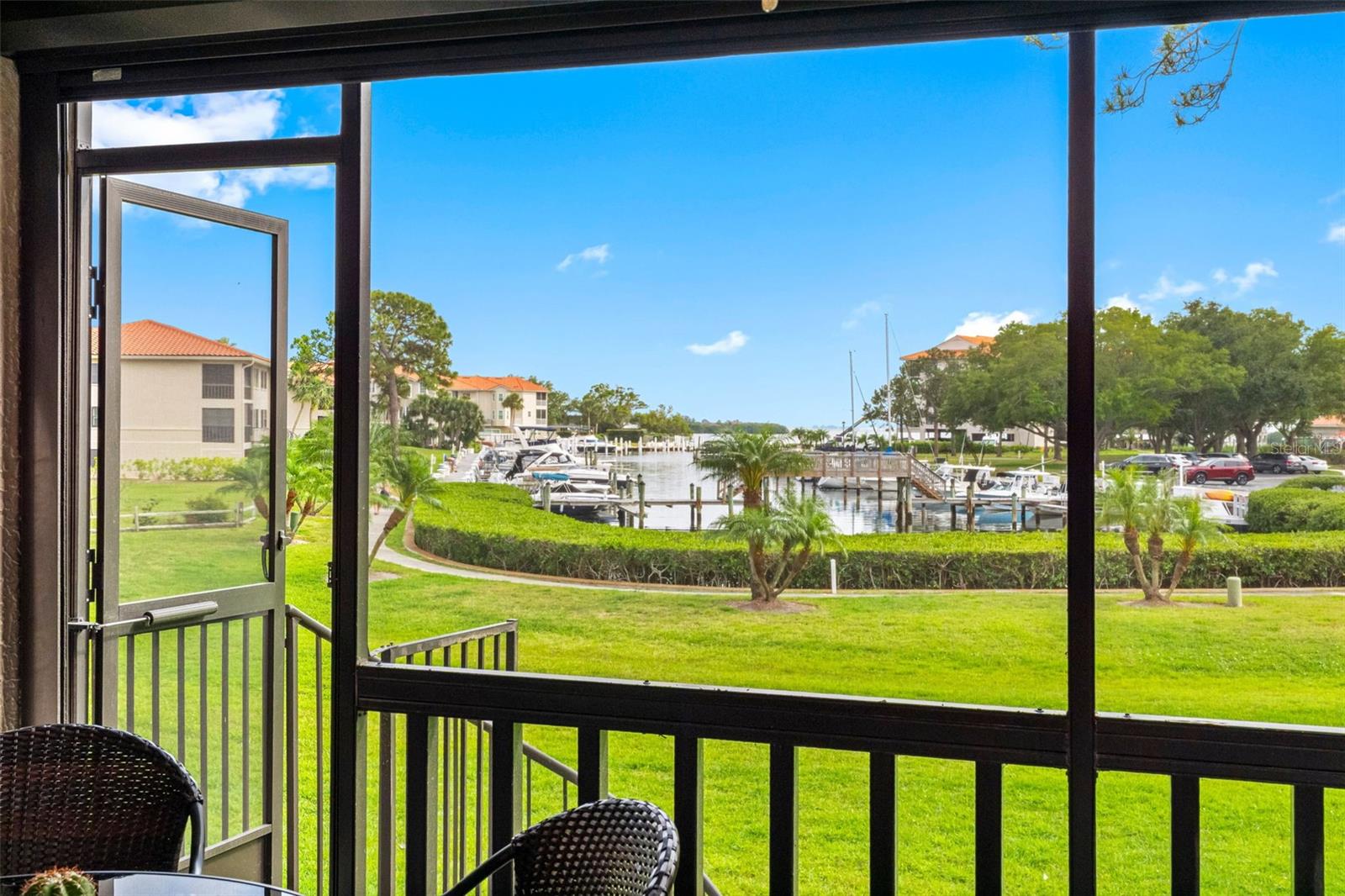 View from the rear covered screened patio