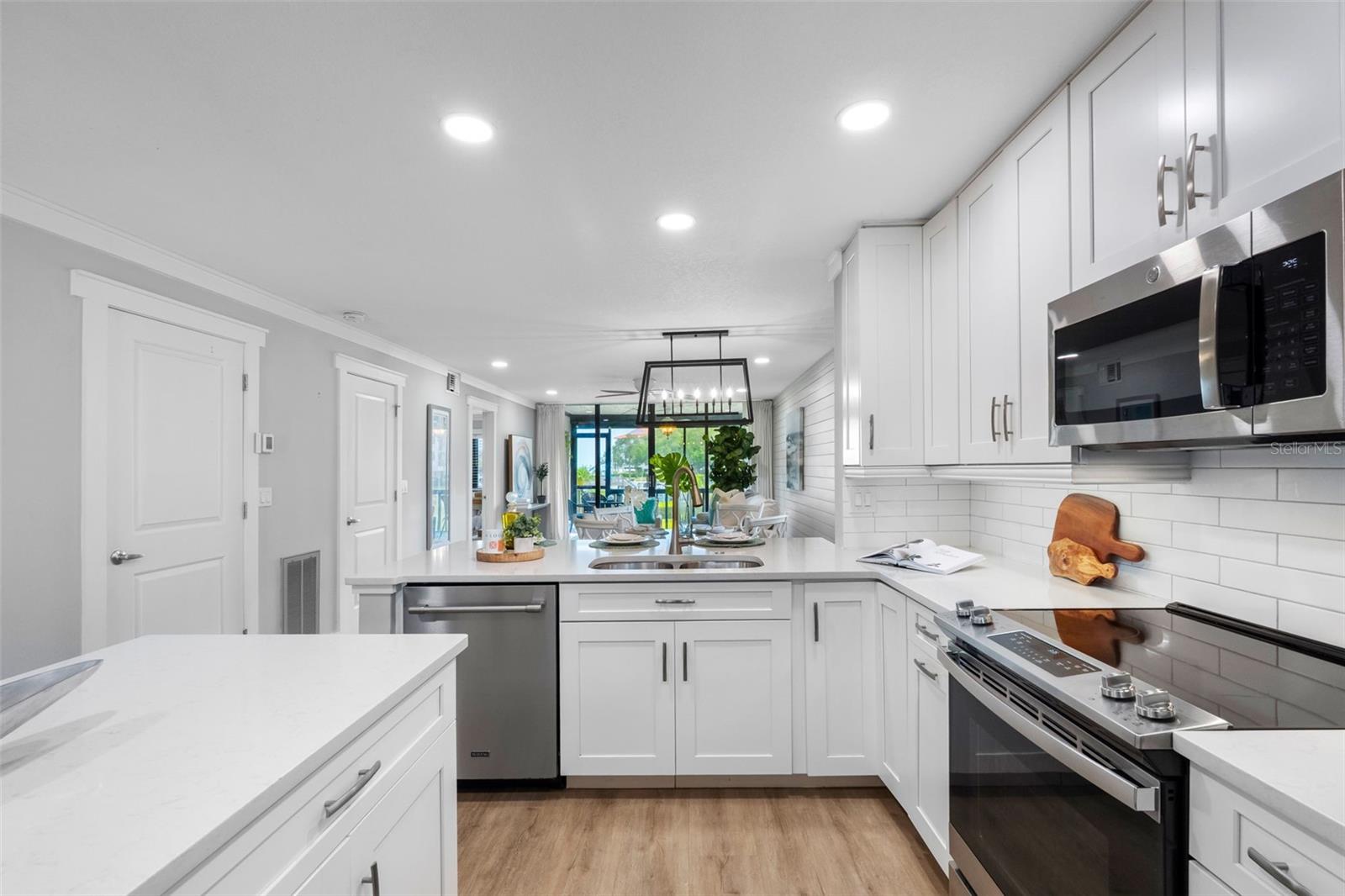 Spacious U Shape Kitchen with Luxury Vinyl Floors