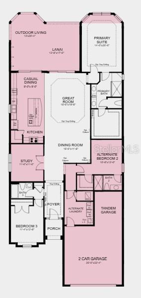 Floor Plan - Additional highlights include: tray ceiling package, whole house interior door upgrade 8' package, pre-plumb for future laundry sink