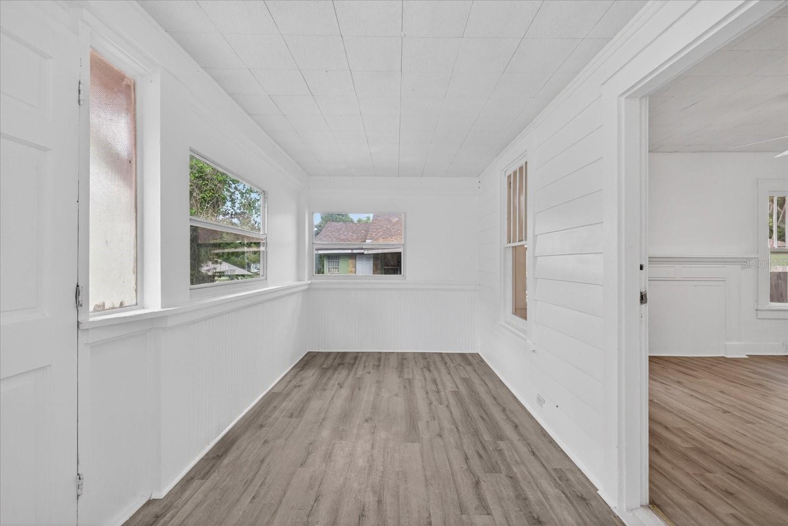 Enclosed front porch