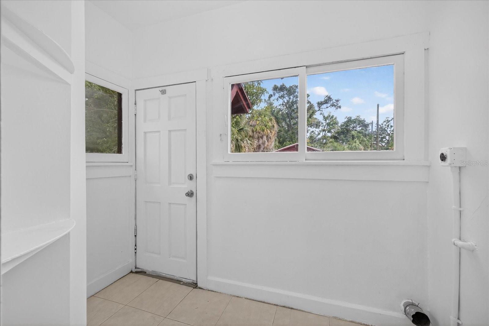 Back entrance off Kitchen