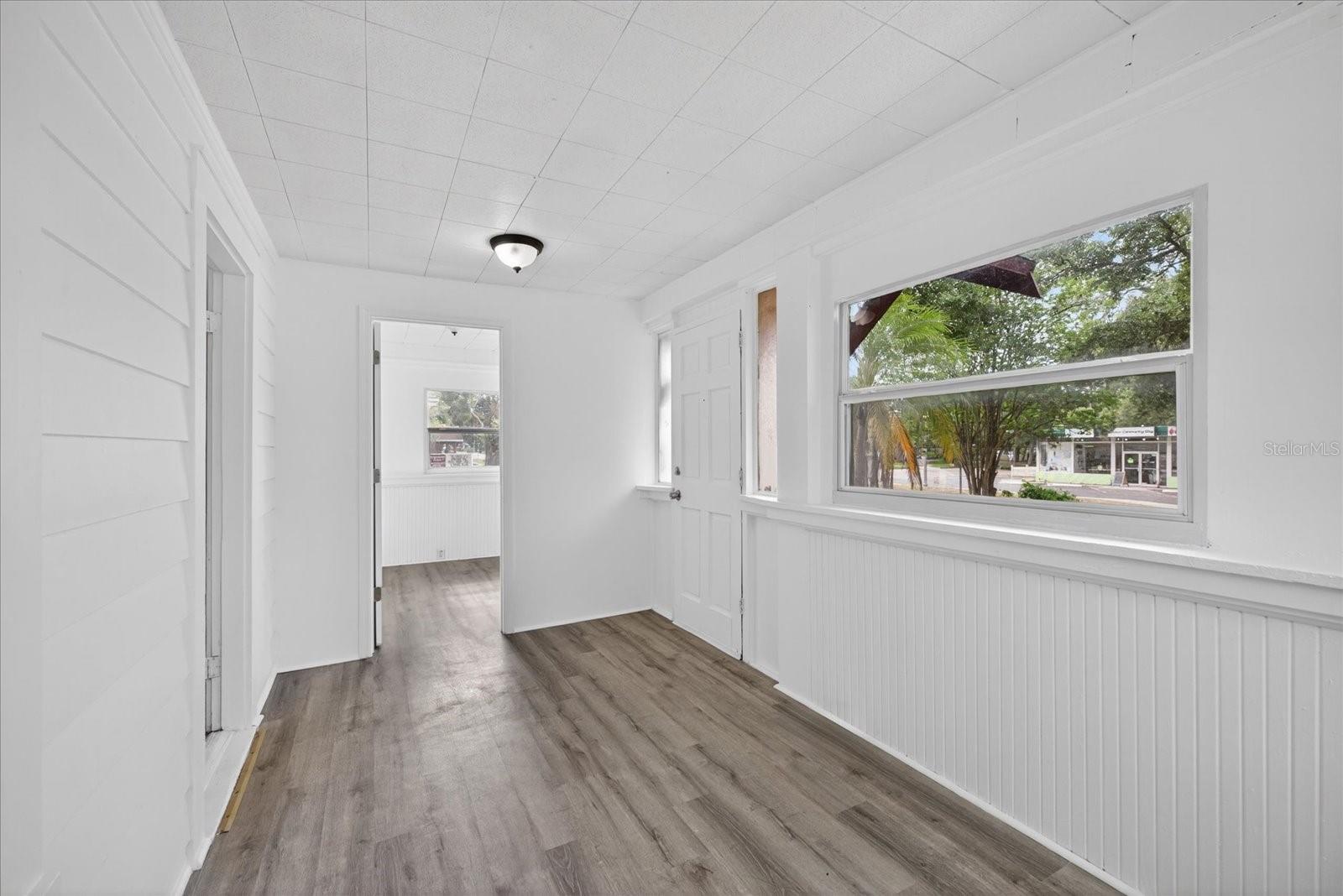 Enclosed front porch