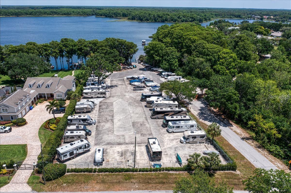 RV and boat storage along with ramp and fishing dock ~