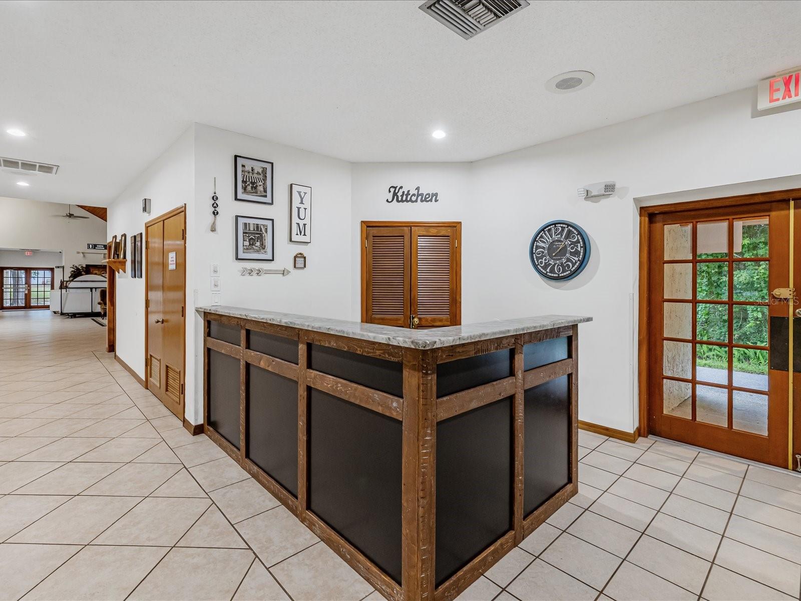 Kitchen behind the doors