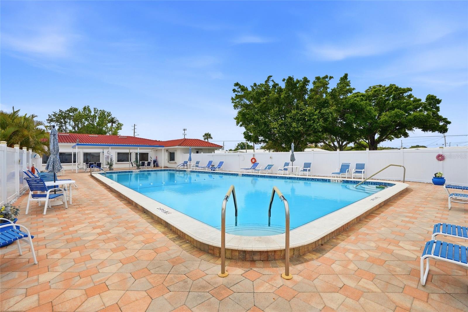 Community swimming pool.