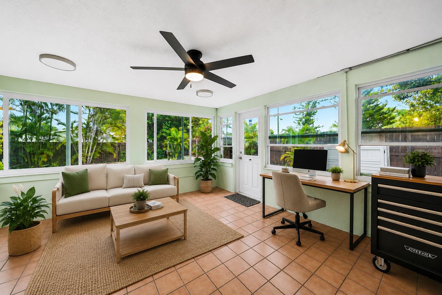 Virtually staged with furniture