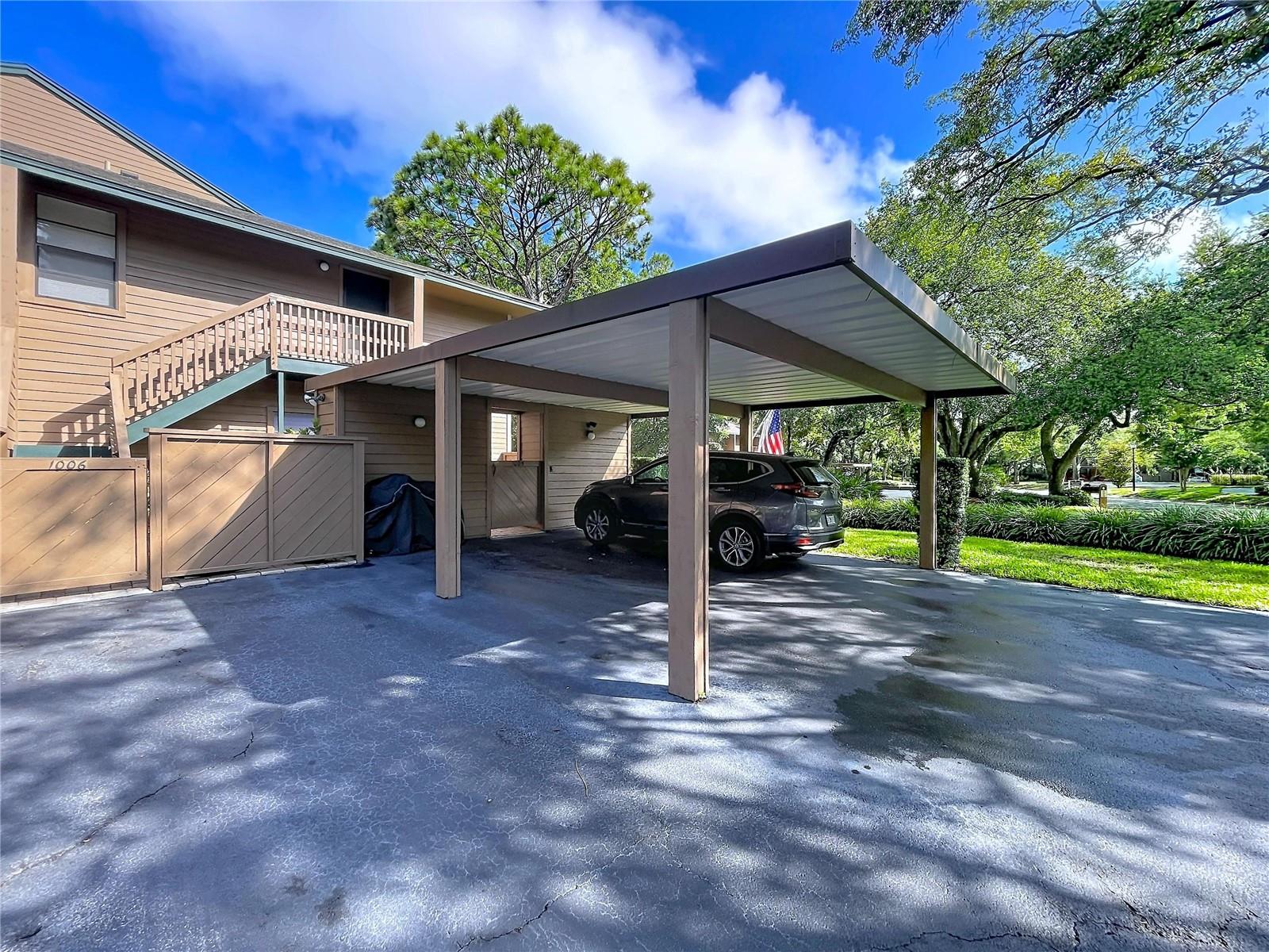 Covered carport parking