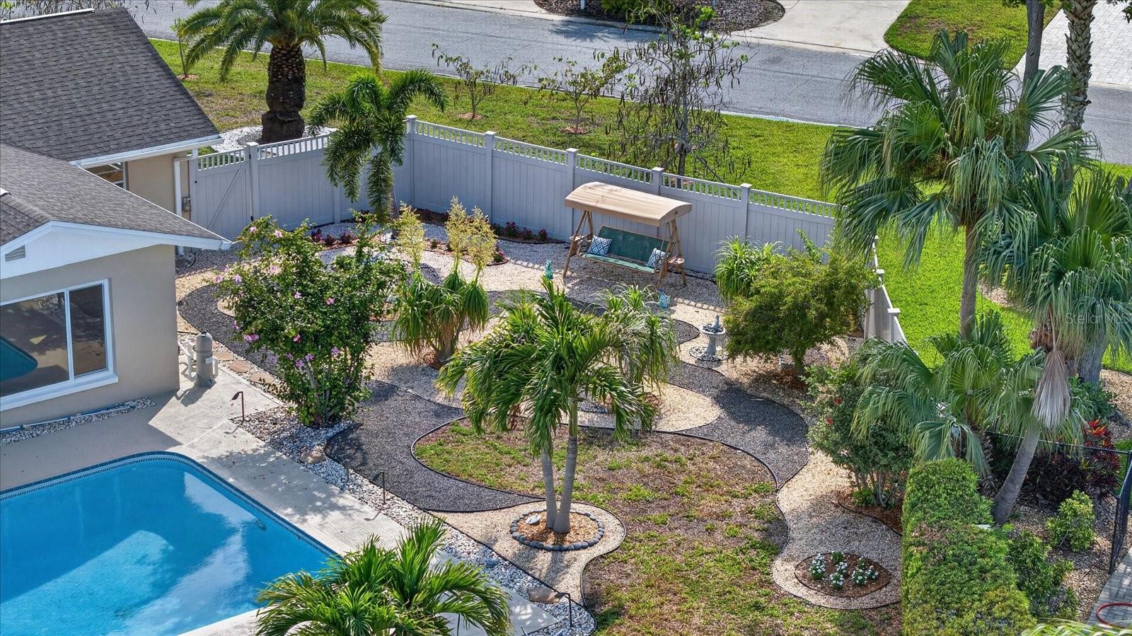 Gorgeous landscaping and pool views