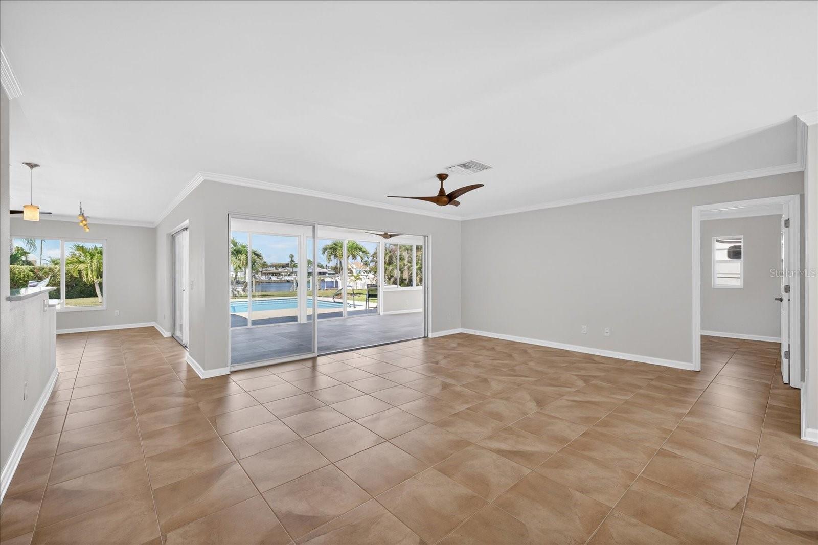 Wide open floor plan. Light and bright with amazing water views!
