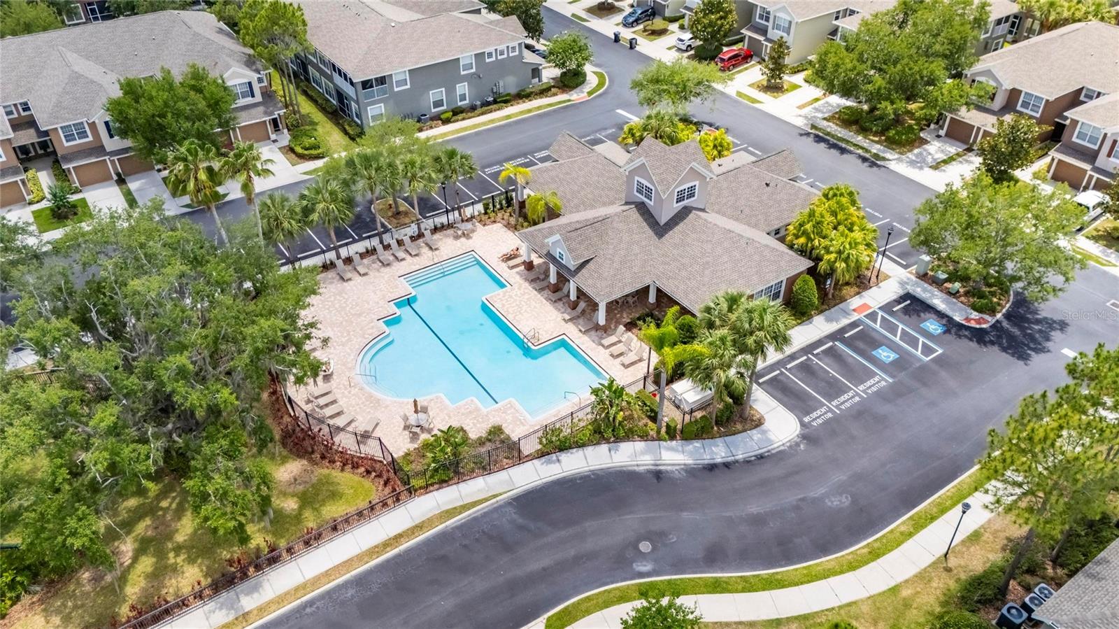 Aerial Pool / Clubhouse View