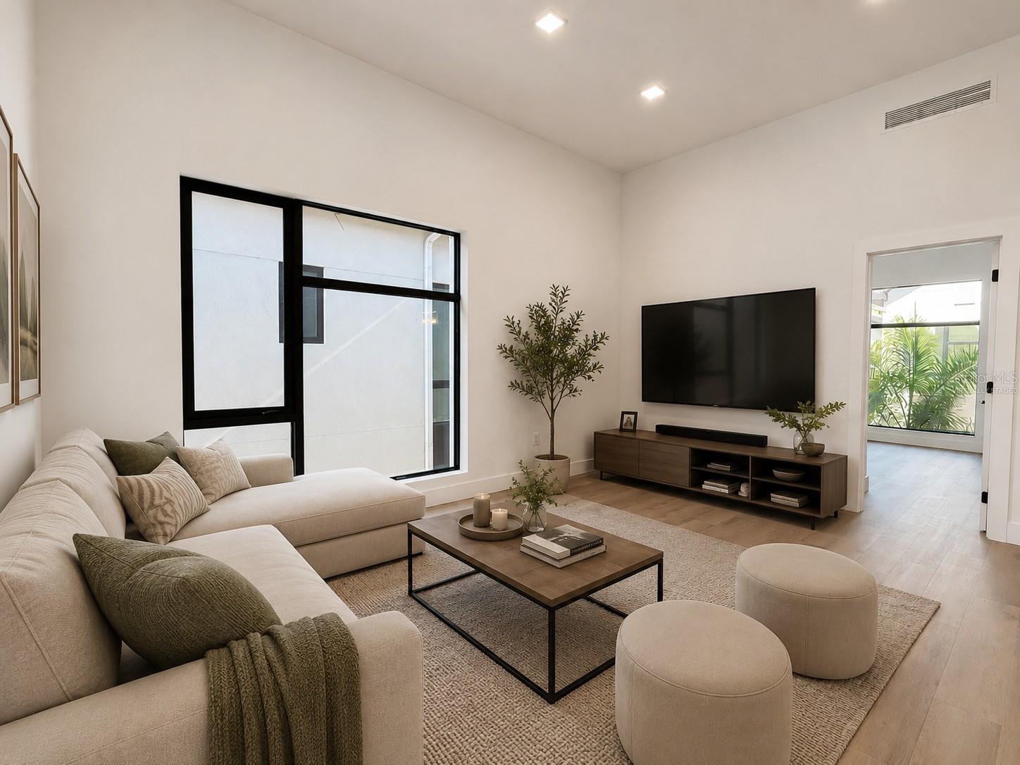 upstairs bonus family room virtually staged